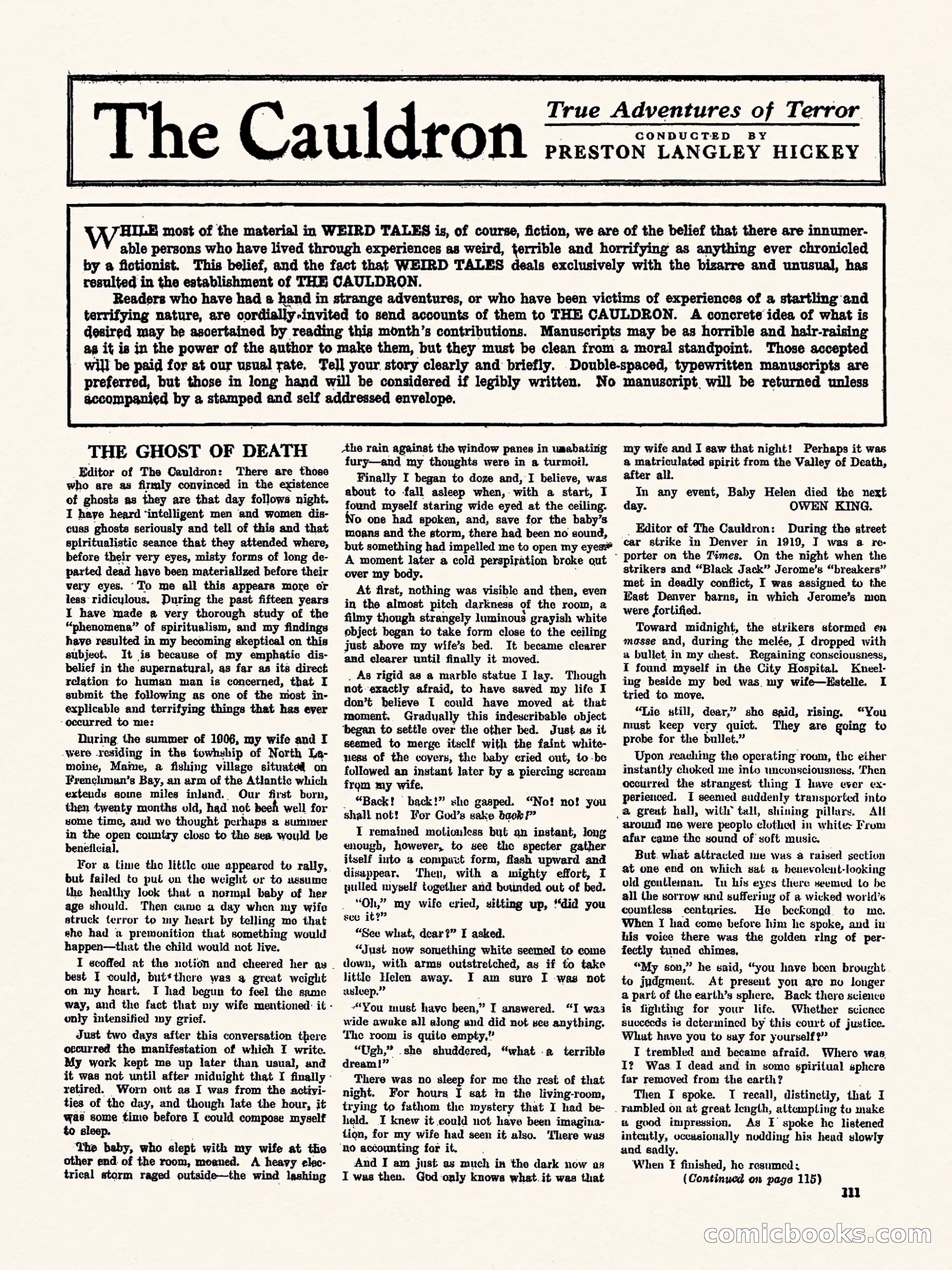 Weird Tales, Vol. I, No. 4 — page 112 of 122