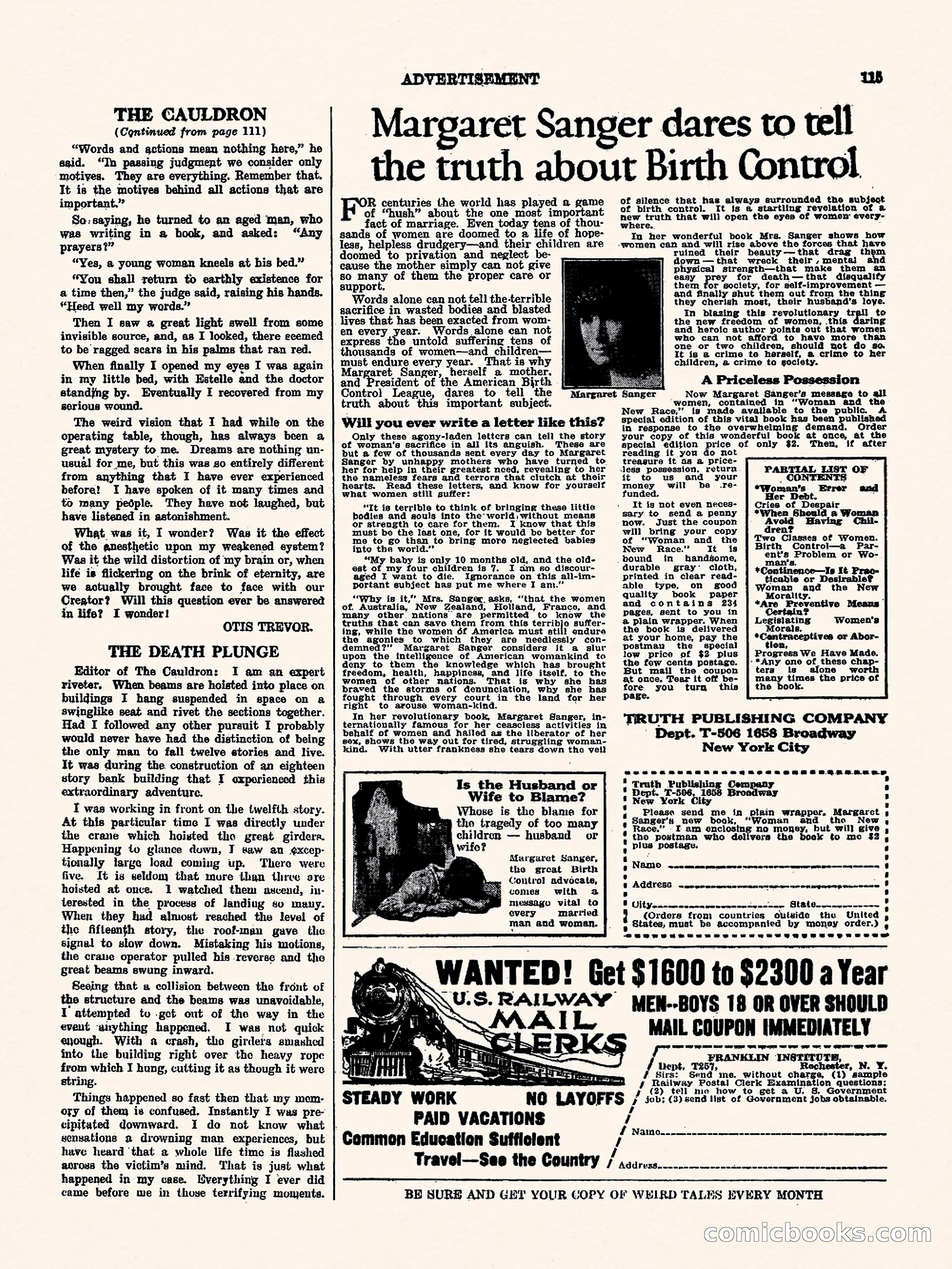 Weird Tales, Vol. I, No. 4 — page 116 of 122