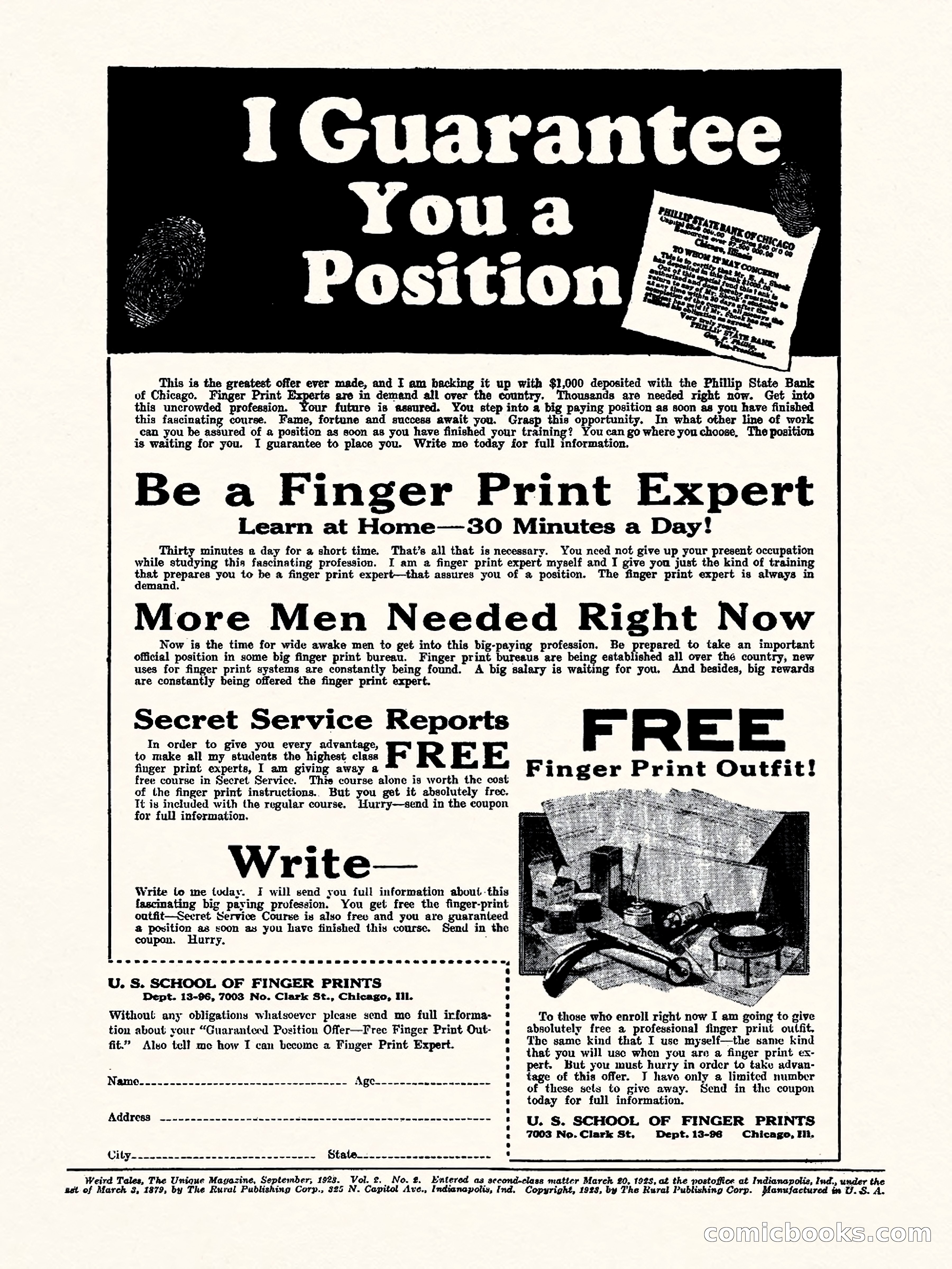 Weird Tales, Vol. II, No. 2 — page 2 of 98