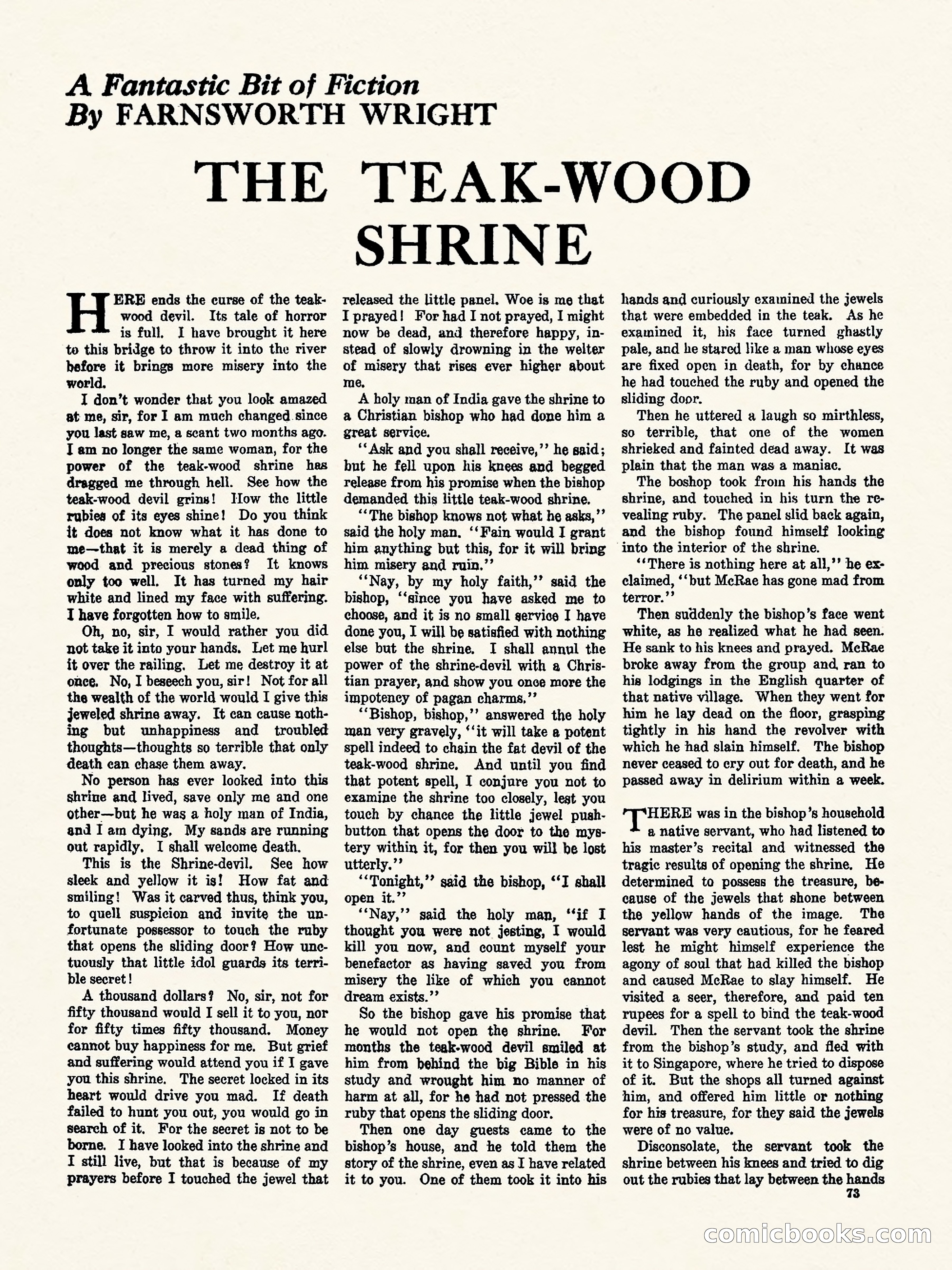 Weird Tales, Vol. II, No. 2 — page 74 of 98