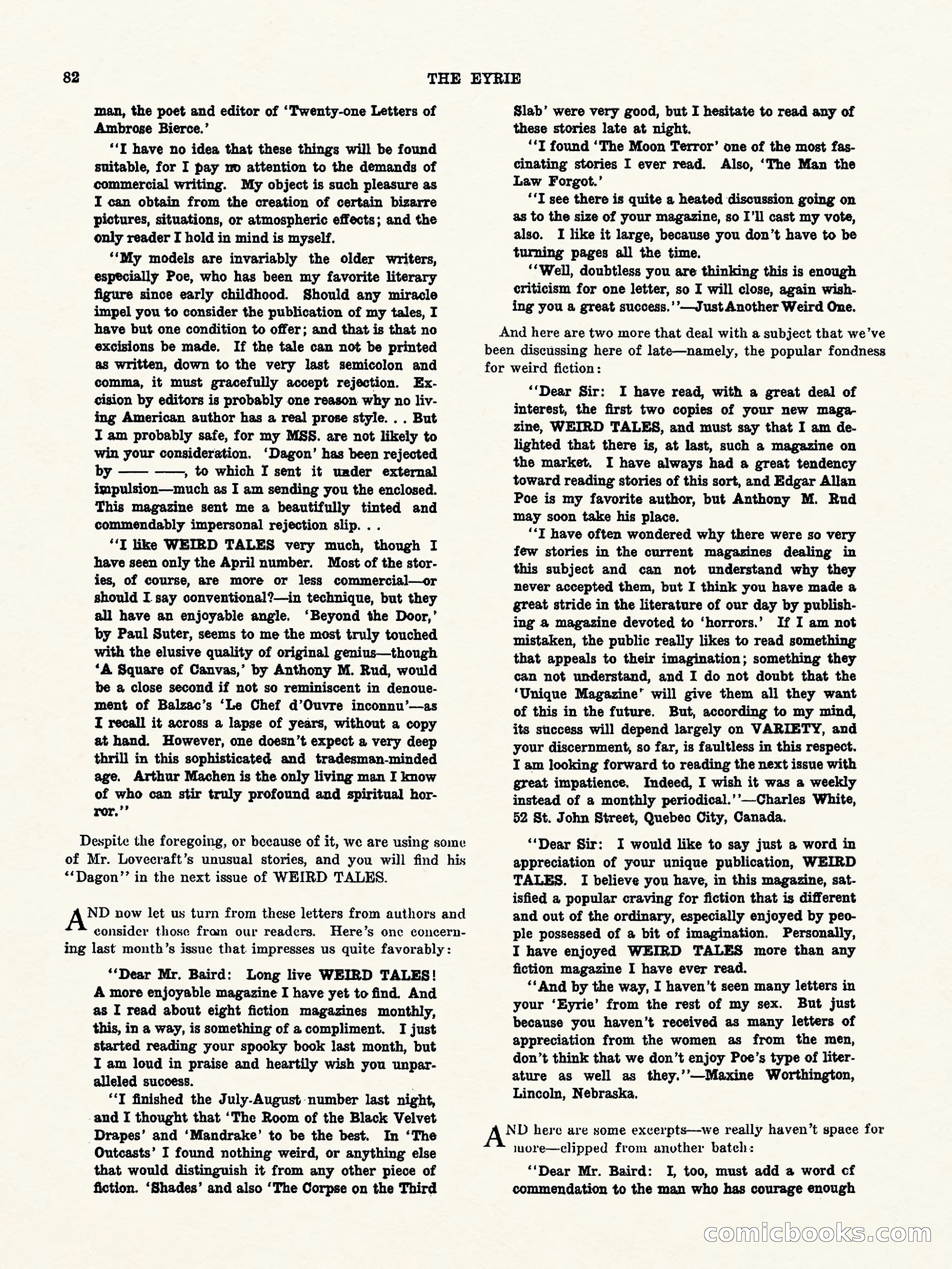 Weird Tales, Vol. II, No. 2 — page 83 of 98