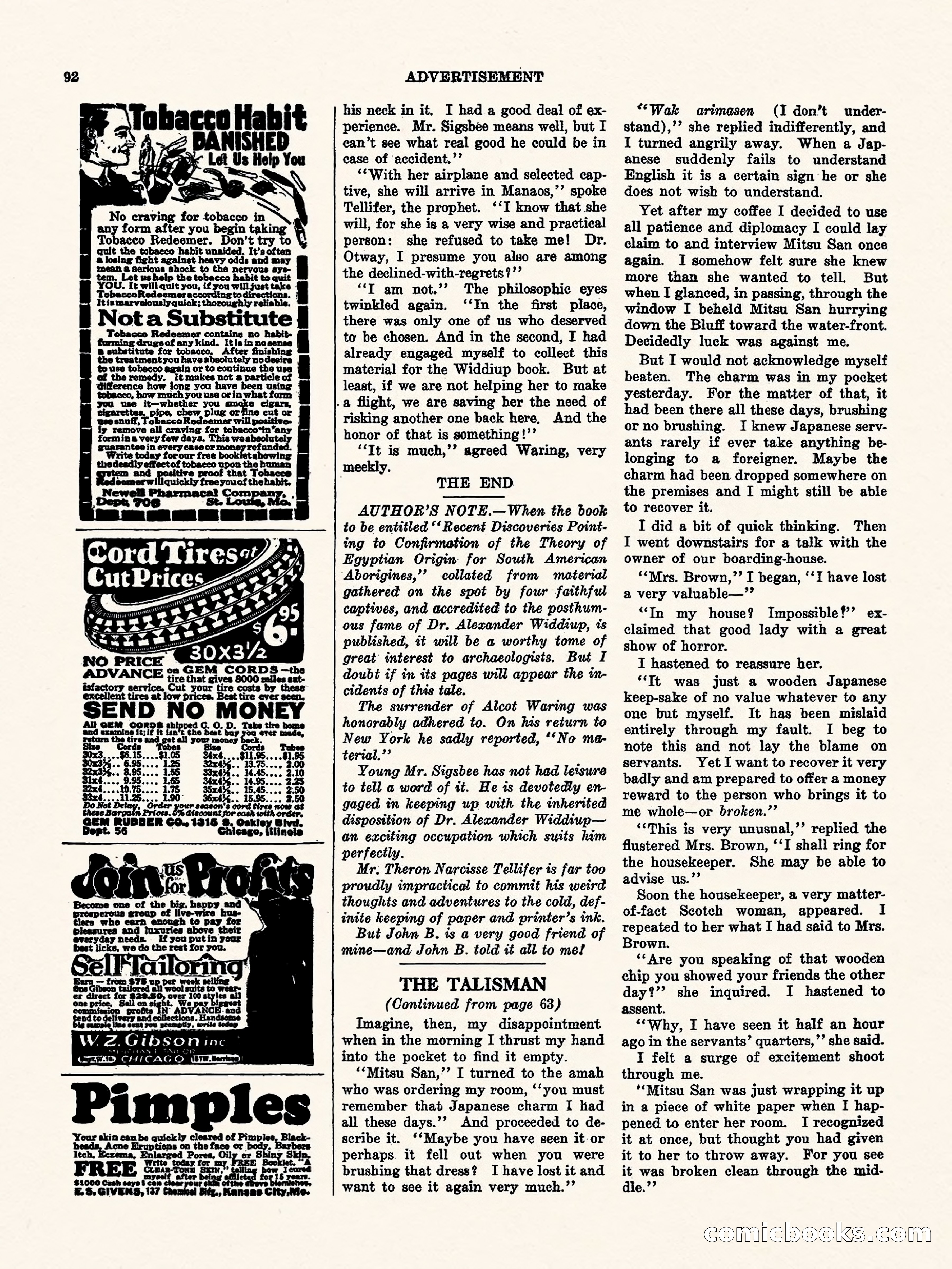 Weird Tales, Vol. II, No. 2 — page 93 of 98