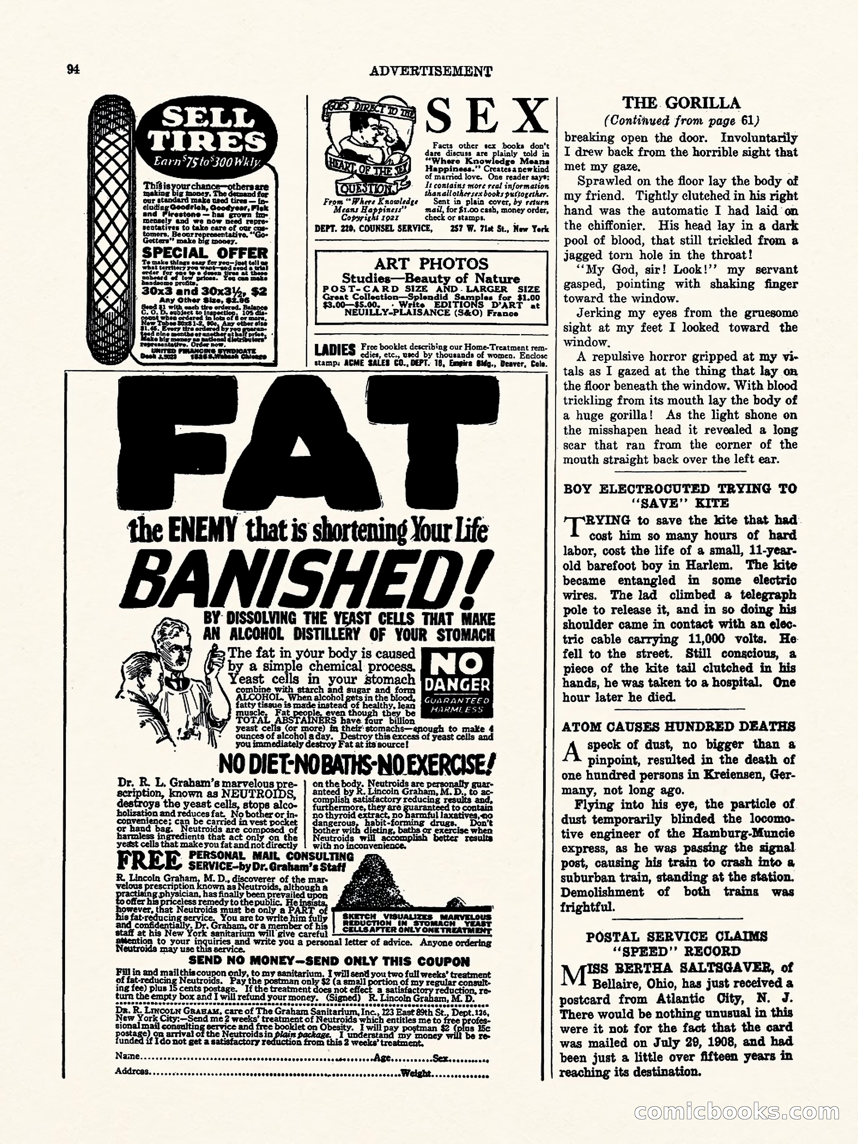 Weird Tales, Vol. II, No. 2 — page 95 of 98