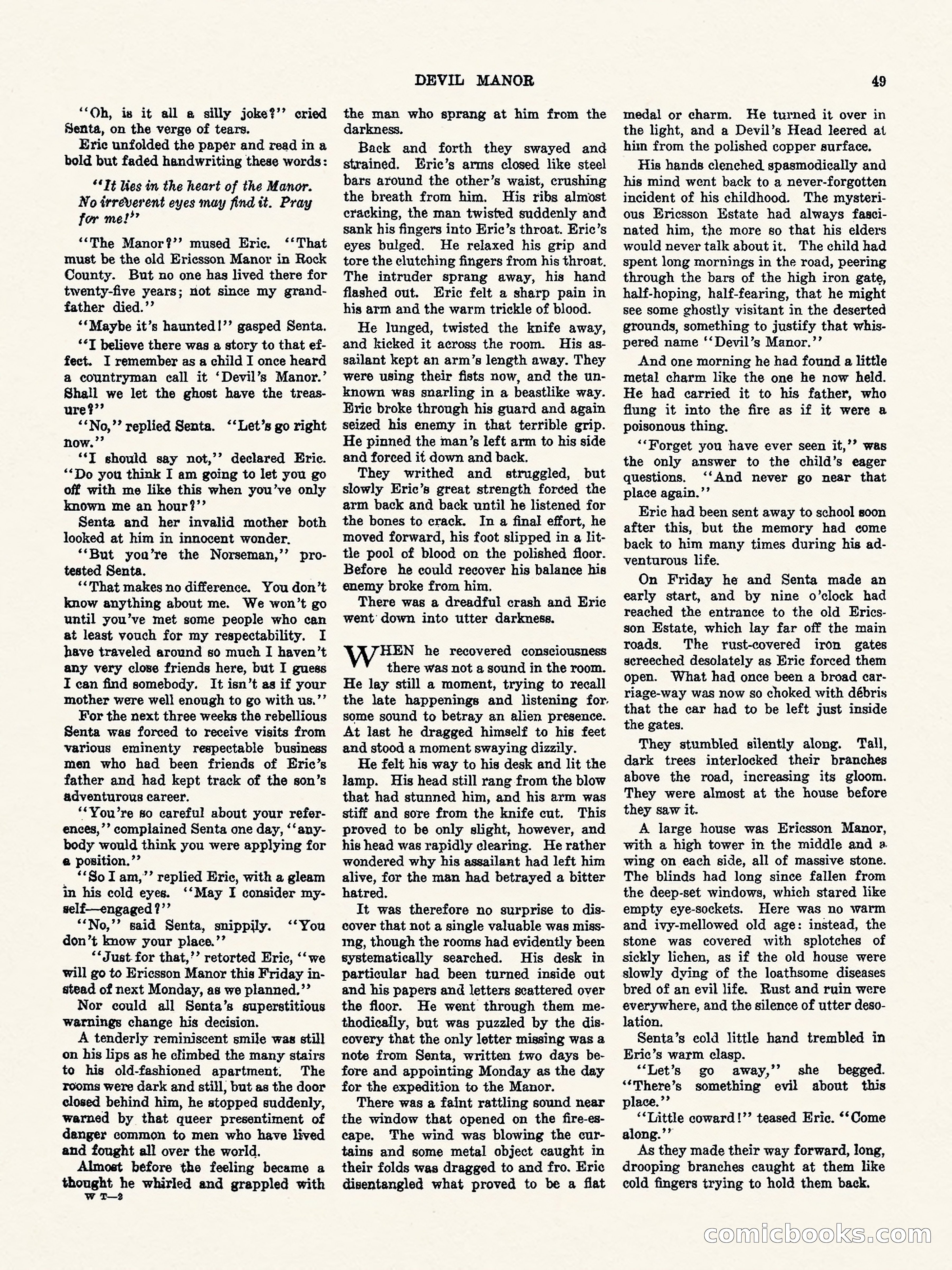 Weird Tales, Vol. II, No. 3 — page 50 of 98