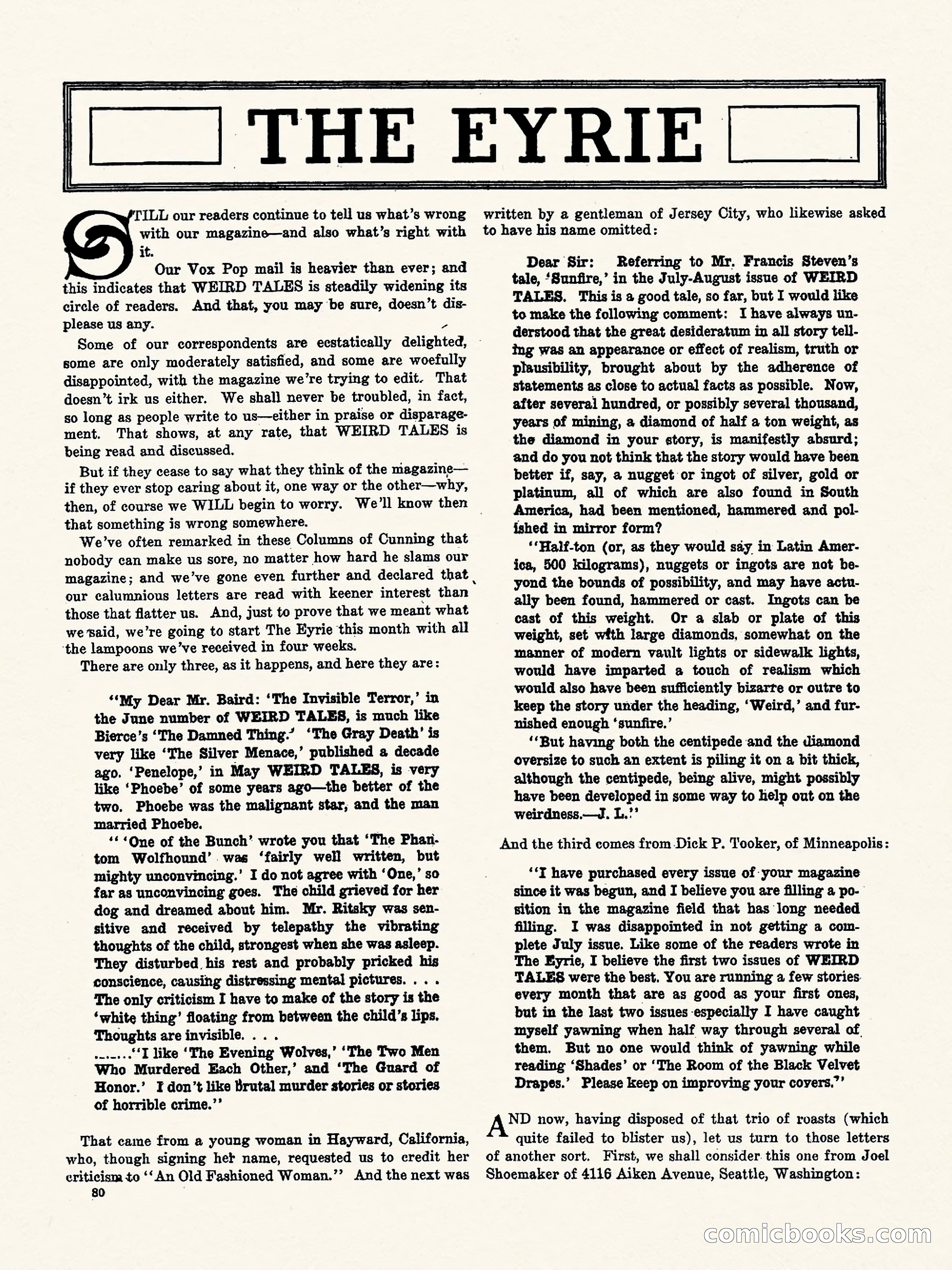 Weird Tales, Vol. II, No. 3 — page 81 of 98