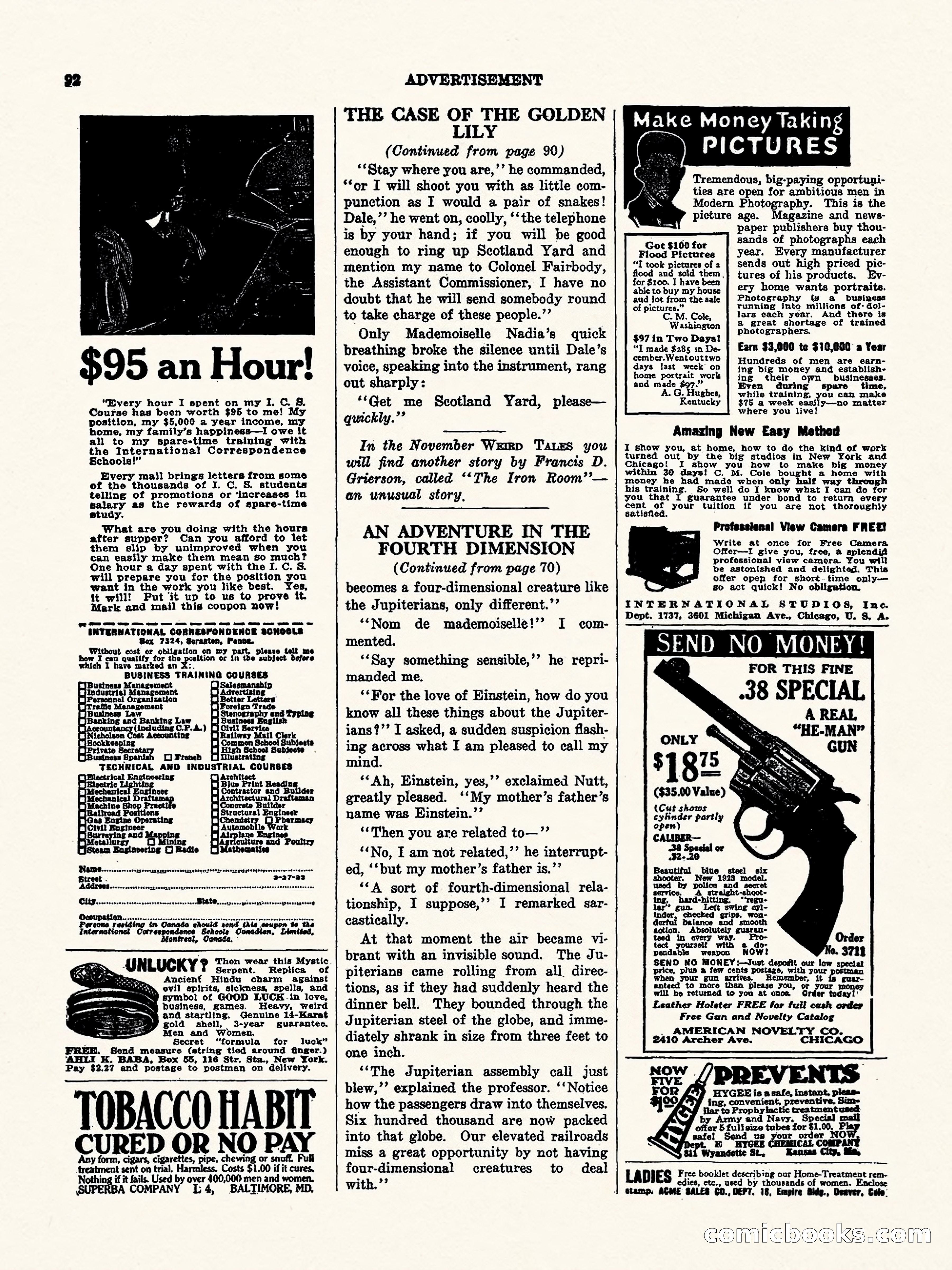 Weird Tales, Vol. II, No. 3 — page 93 of 98