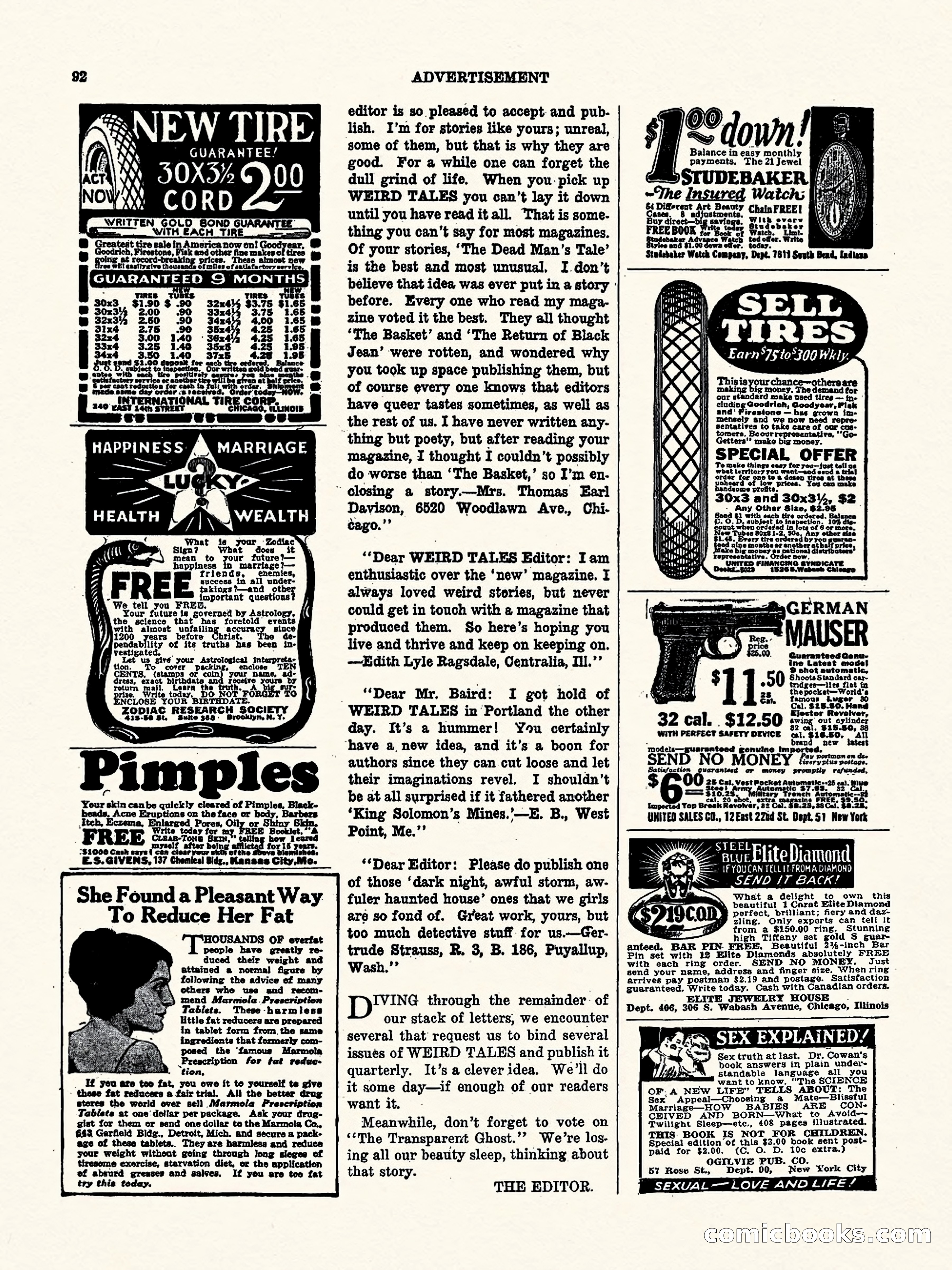Weird Tales, Vol. 2 No. 4 — page 93 of 98