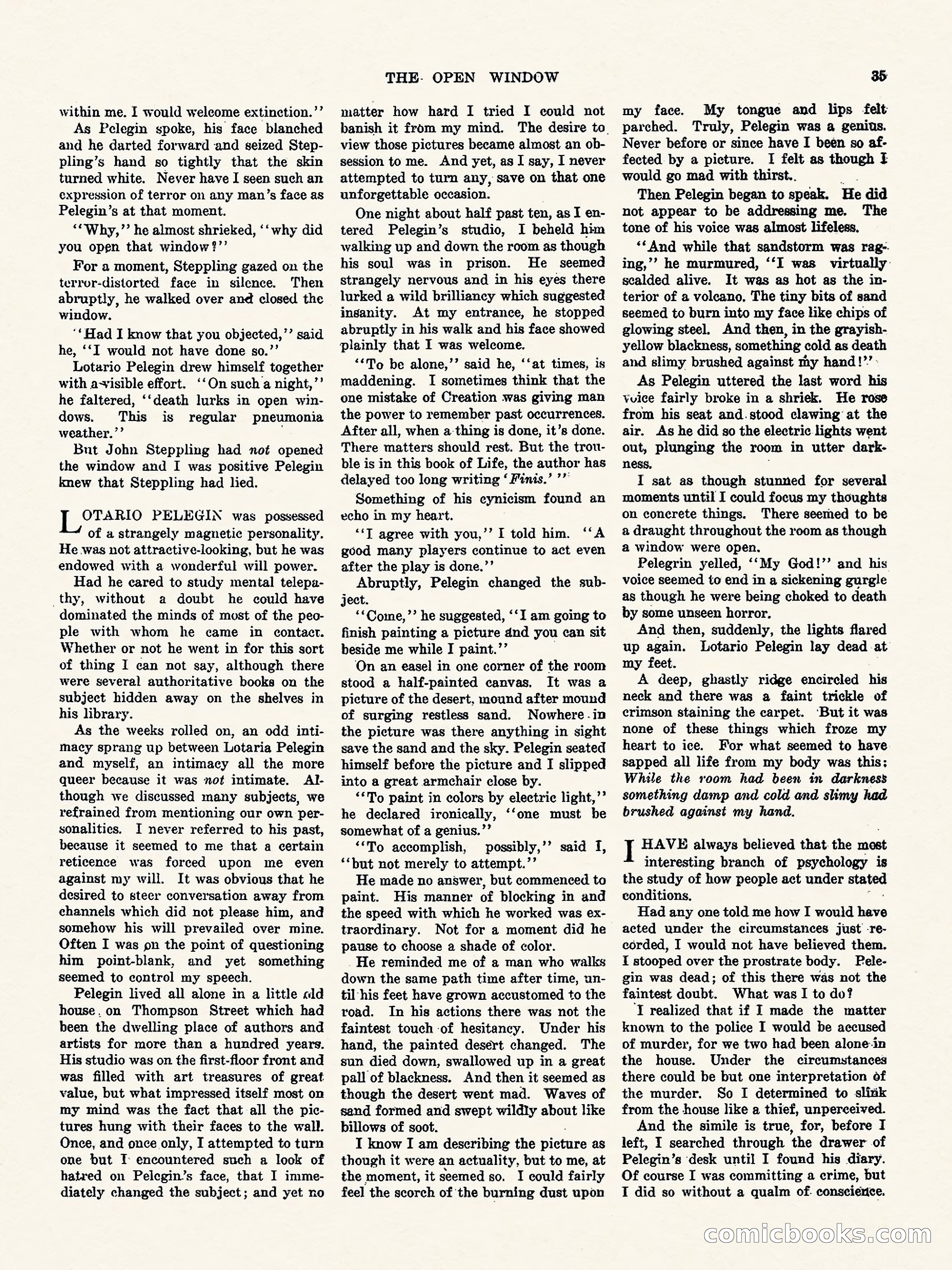 Weird Tales, Vol. 3, No. 1 — page 36 of 98