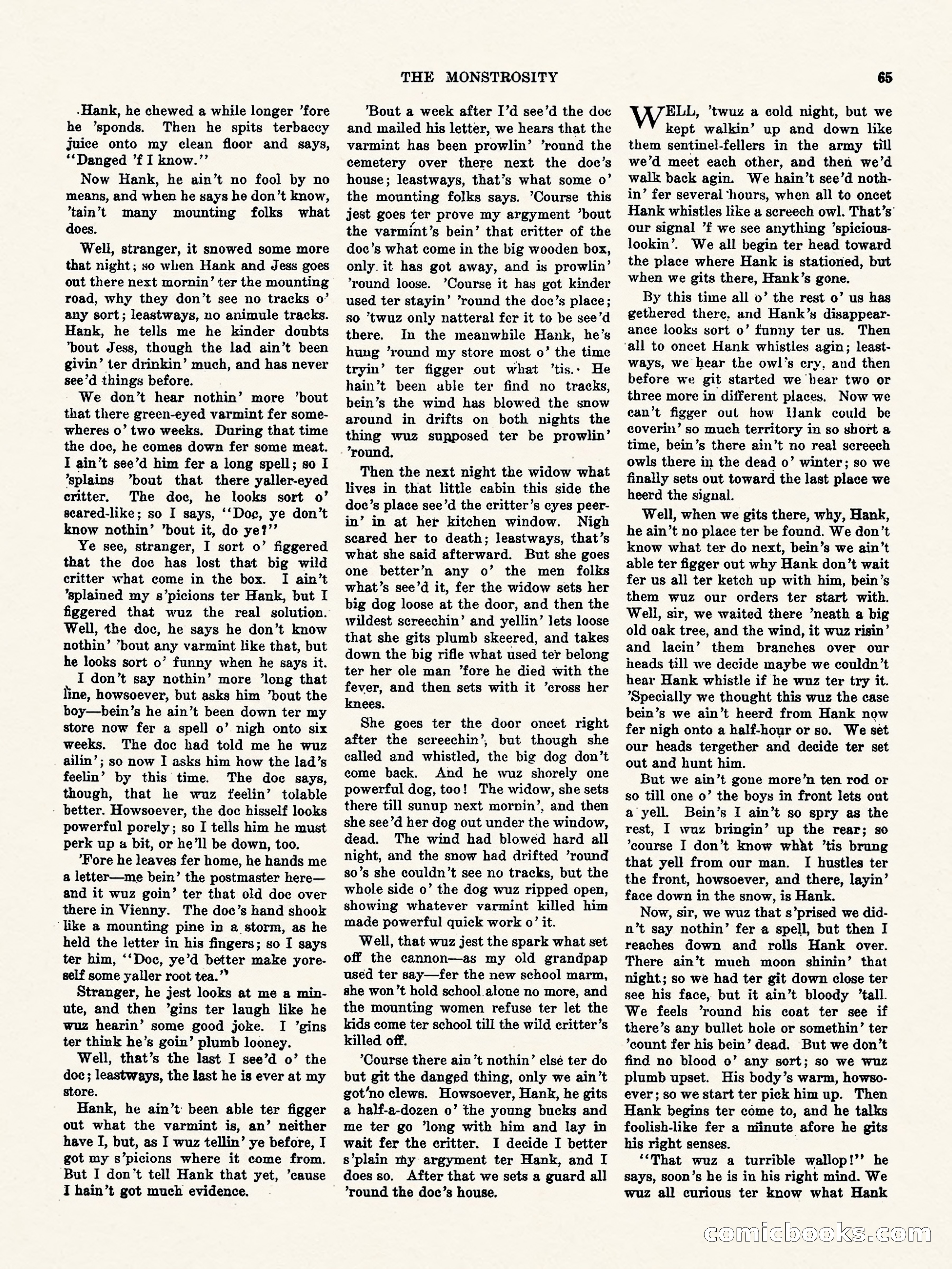 Weird Tales, Vol. 3, No. 1 — page 66 of 98