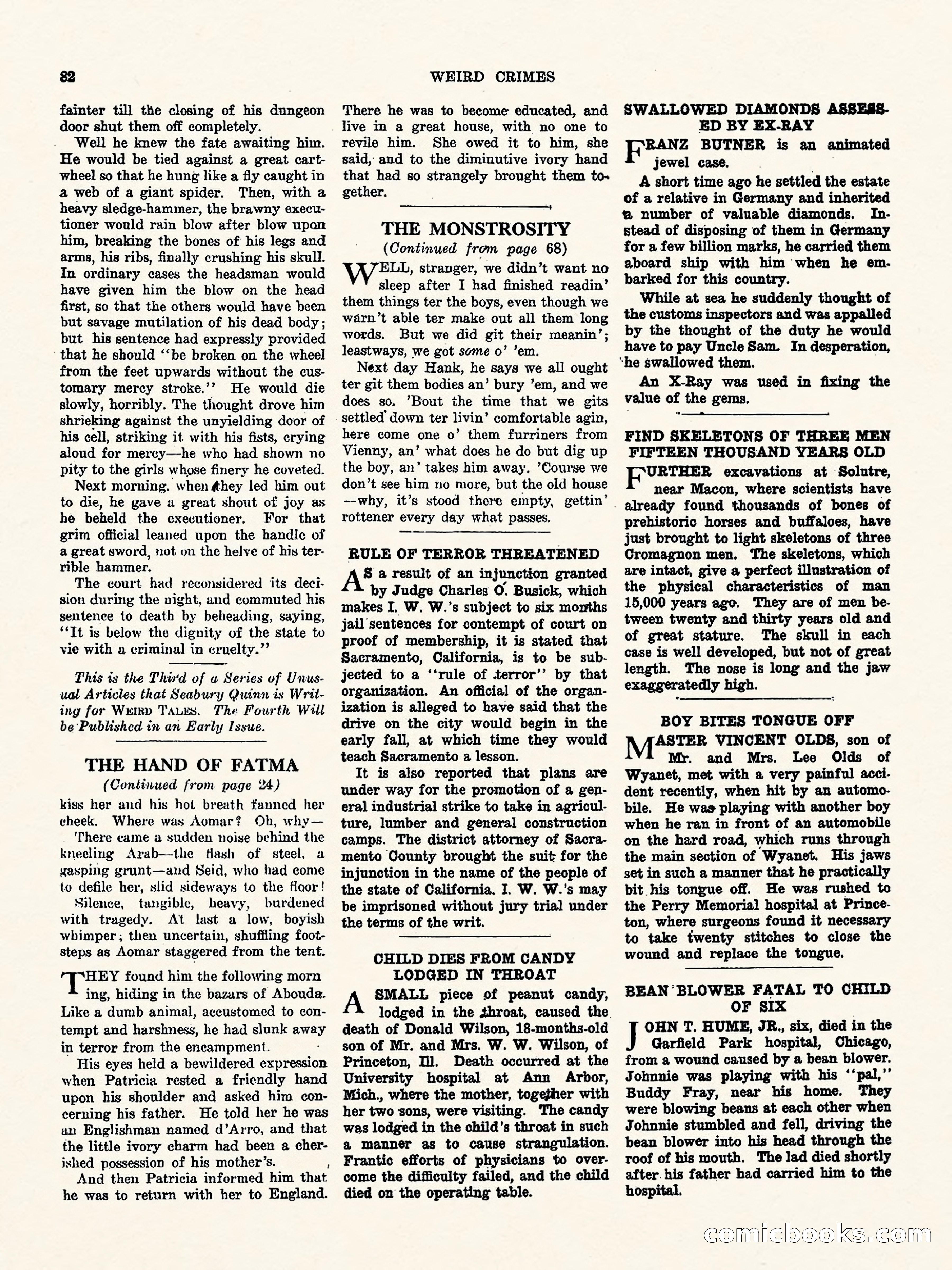 Weird Tales, Vol. 3, No. 1 — page 83 of 98