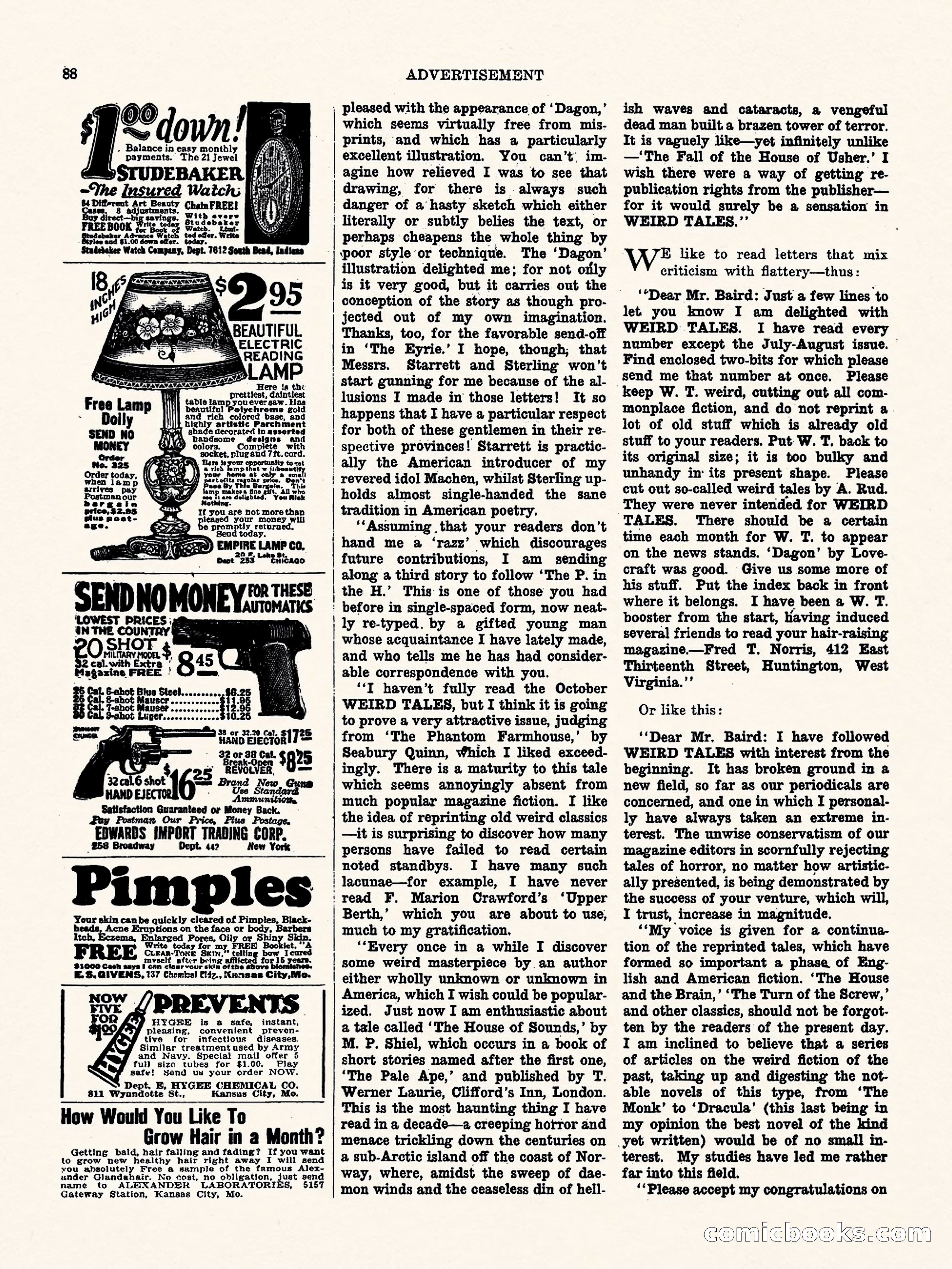 Weird Tales, Vol. 3, No. 1 — page 89 of 98