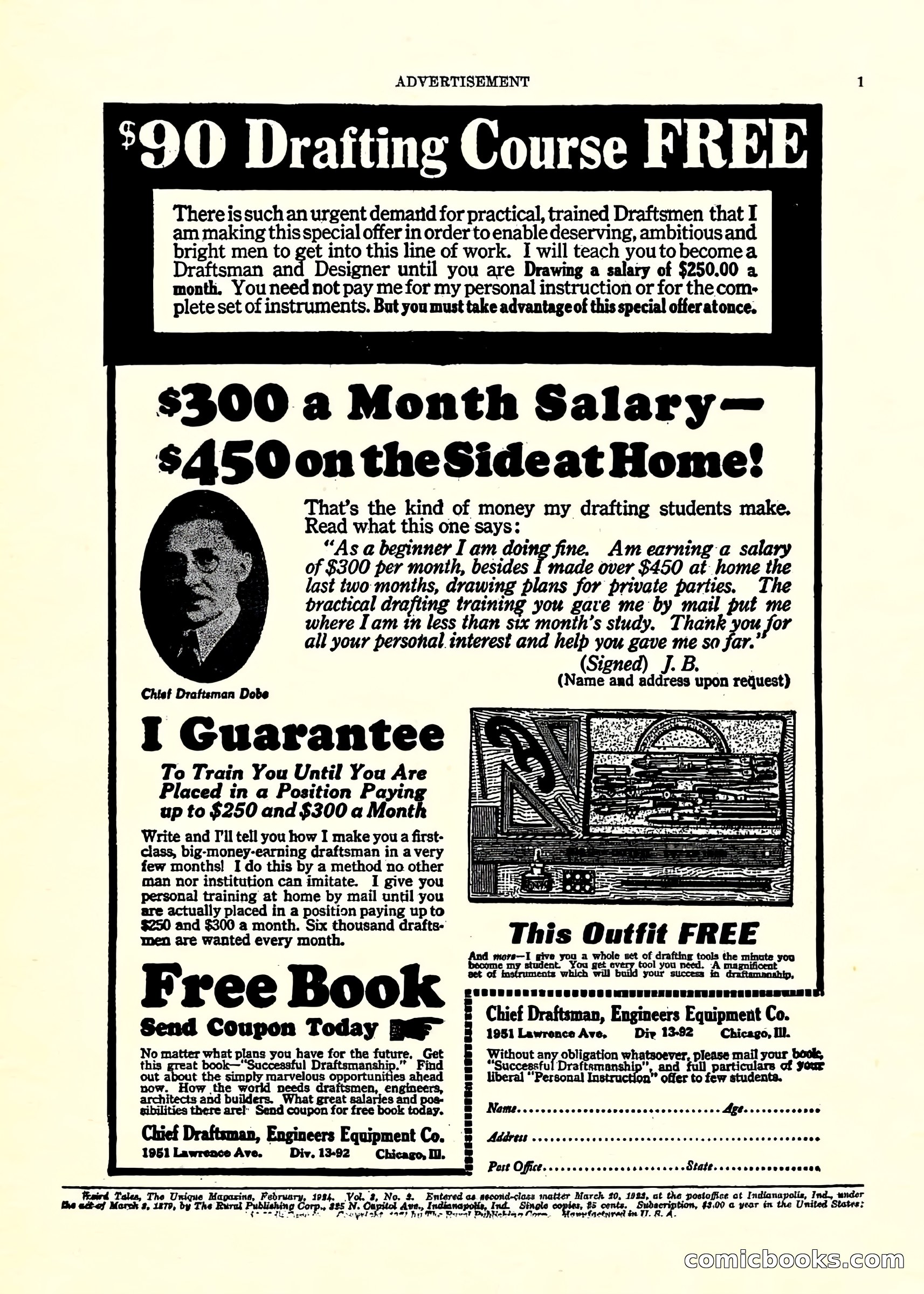 Weird Tales, Vol. 3, No. 2 — page 2 of 98