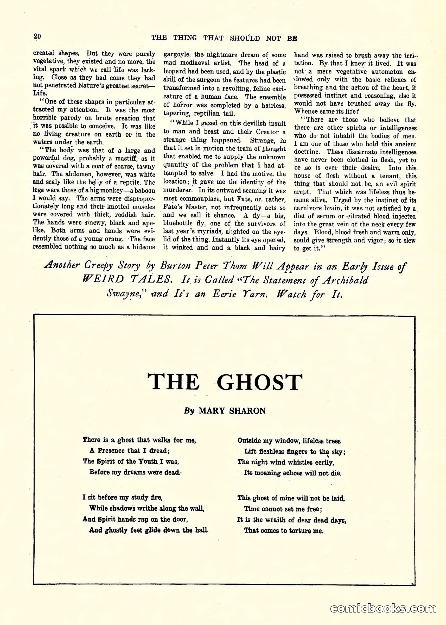 Weird Tales, Vol. 3, No. 2 — page 21 of 98