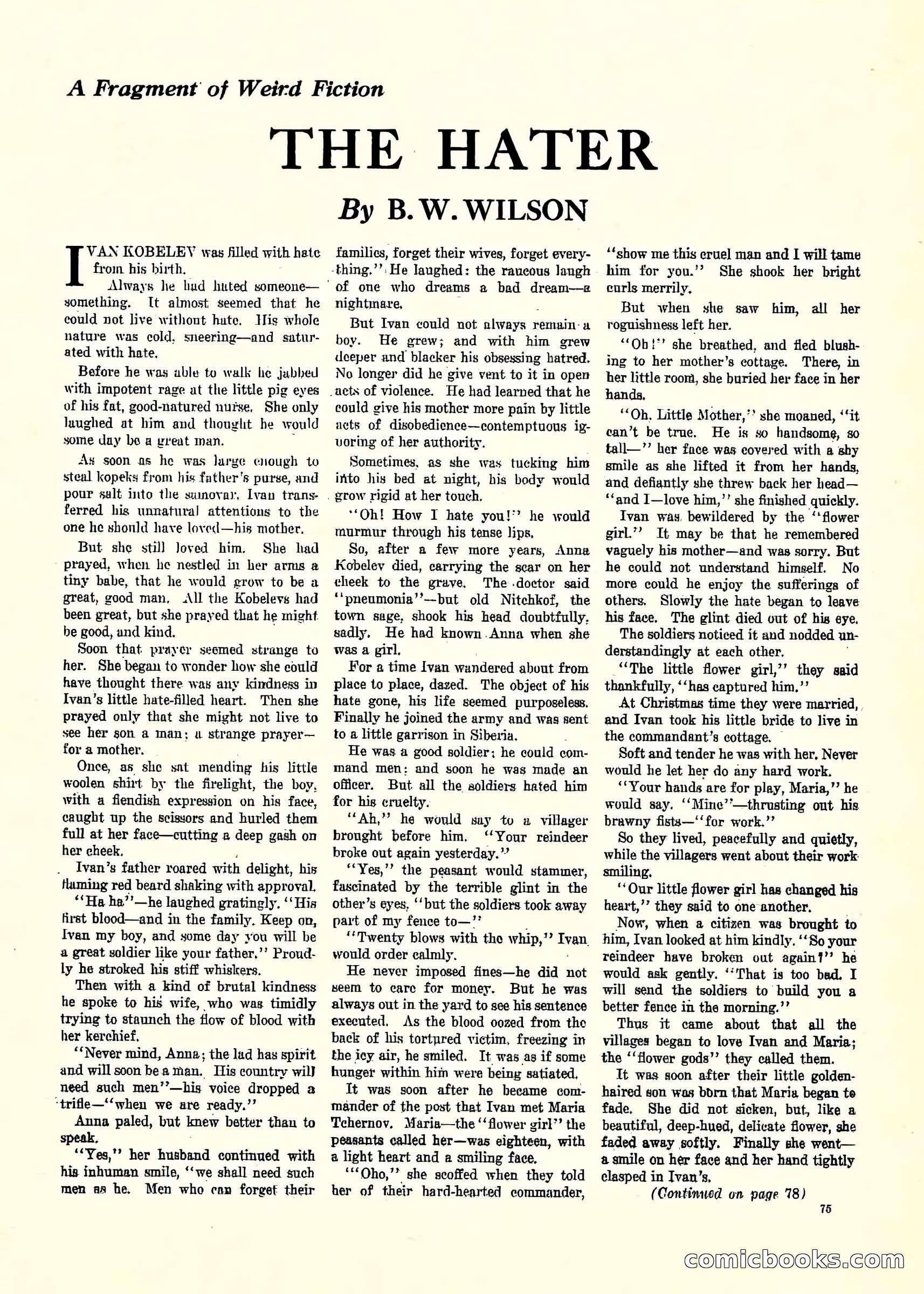 Weird Tales, Vol. 3, No. 2 — page 76 of 98