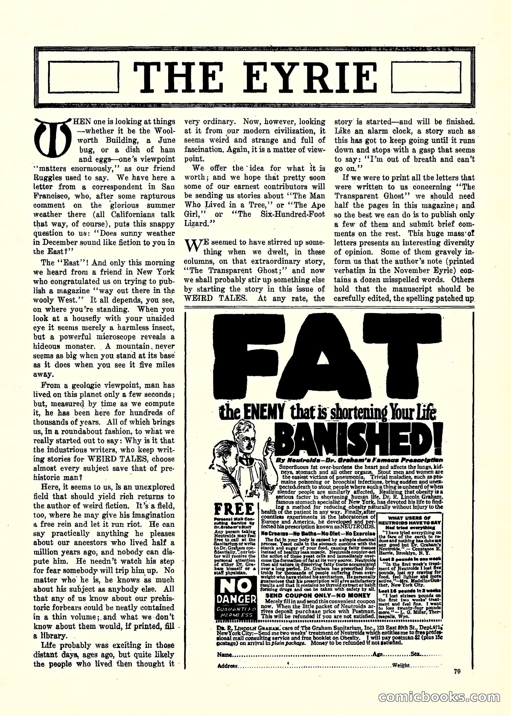 Weird Tales, Vol. 3, No. 2 — page 80 of 98