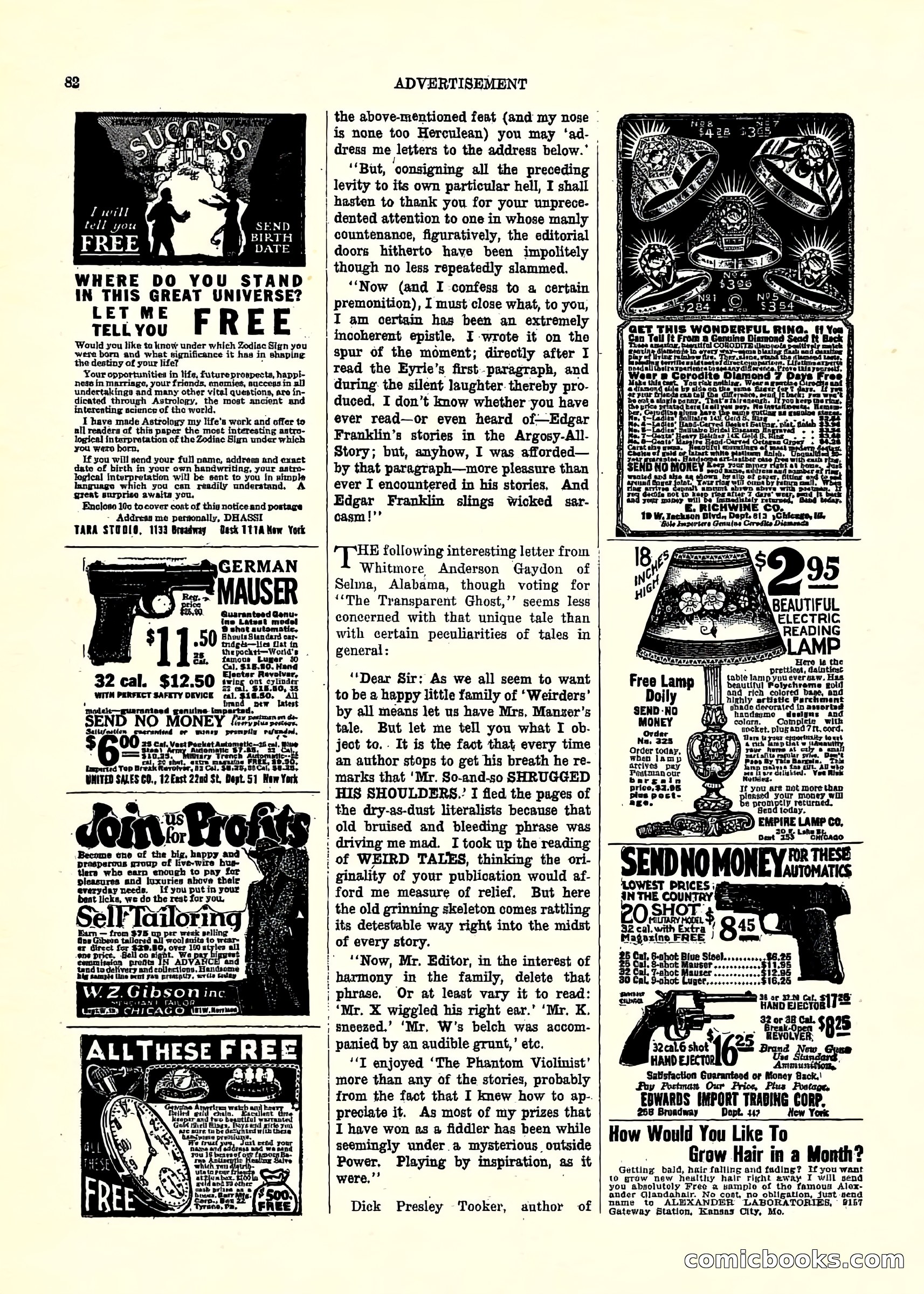 Weird Tales, Vol. 3, No. 2 — page 83 of 98