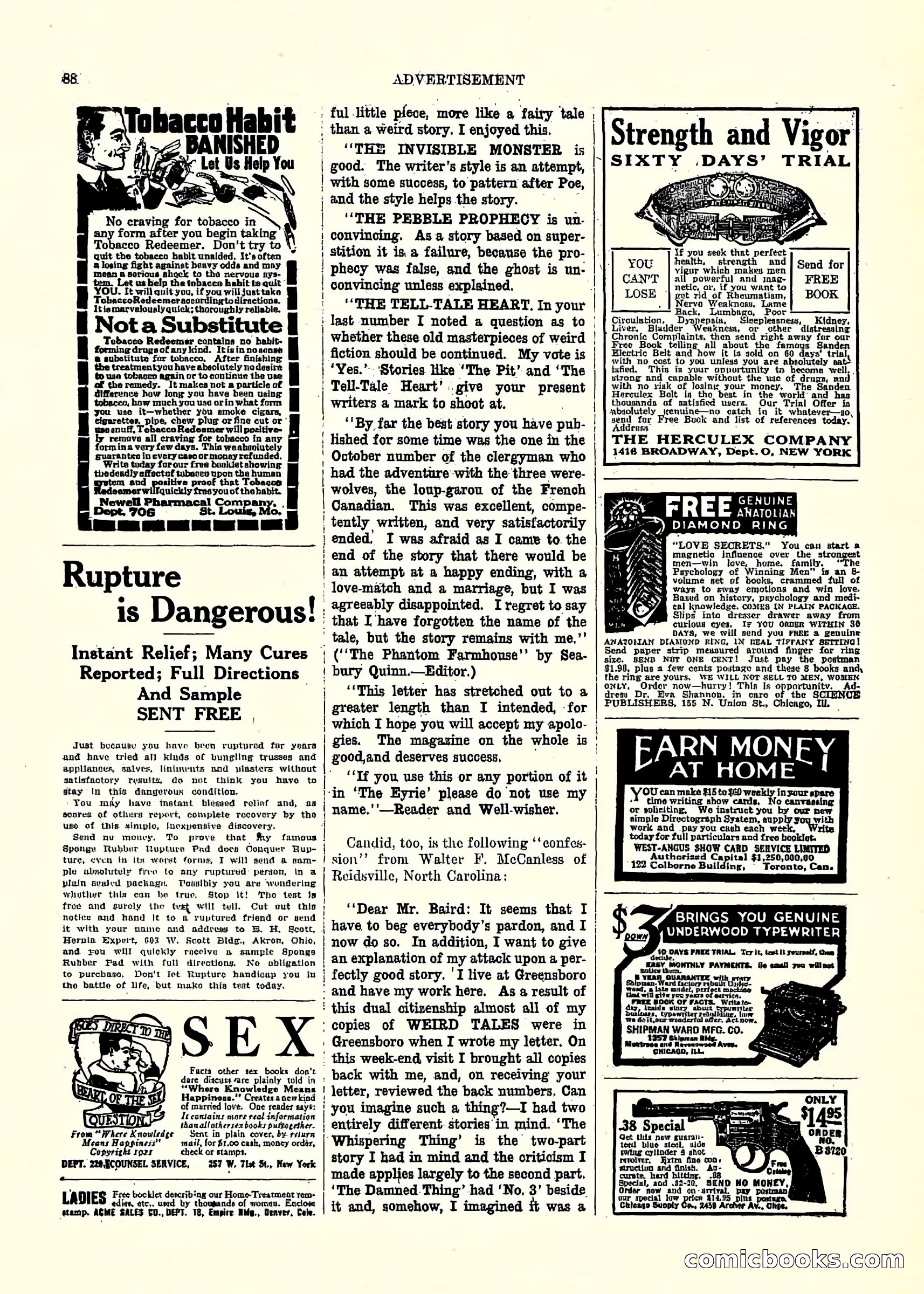 Weird Tales, Vol. 3, No. 2 — page 89 of 98