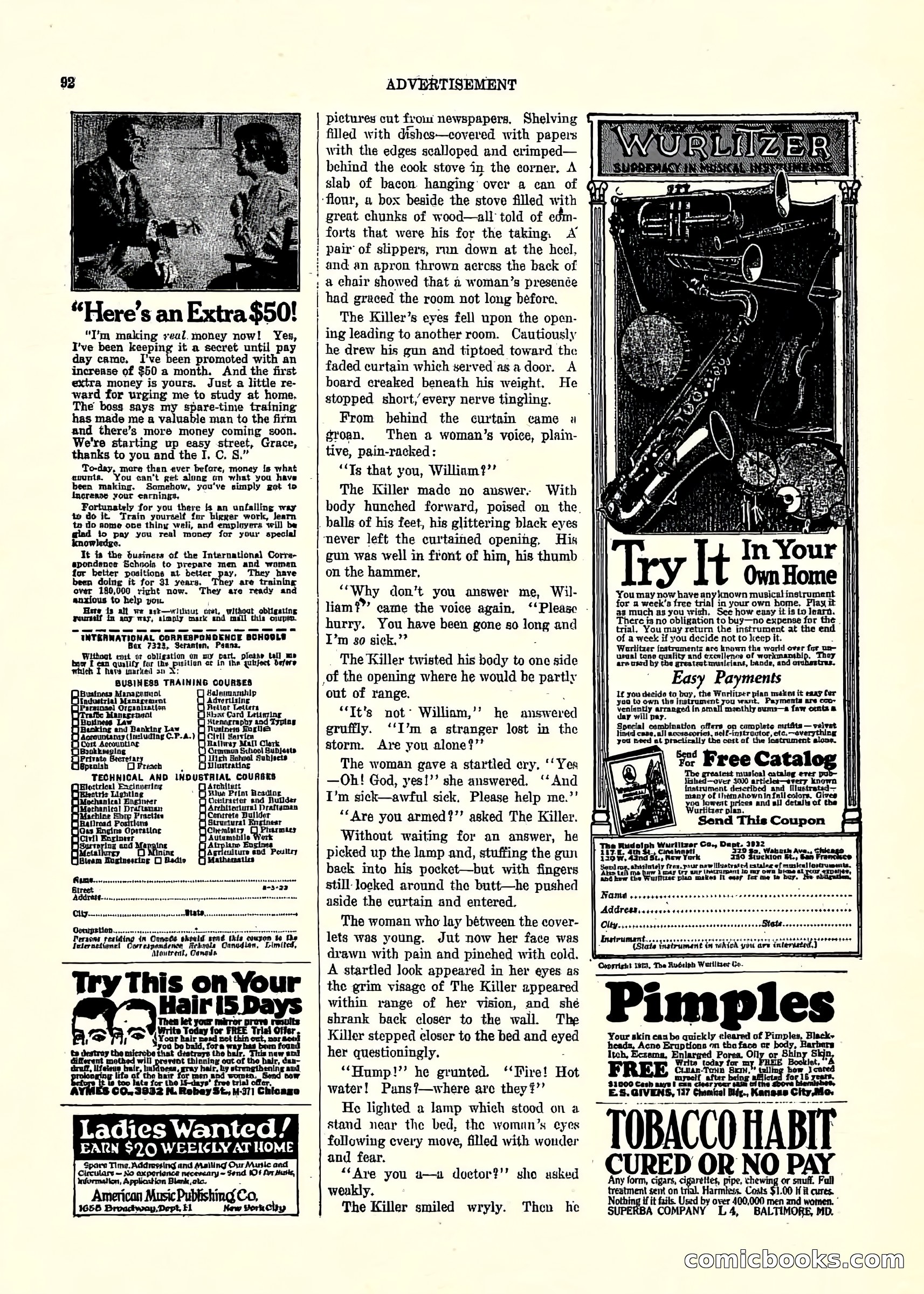 Weird Tales, Vol. 3, No. 2 — page 93 of 98