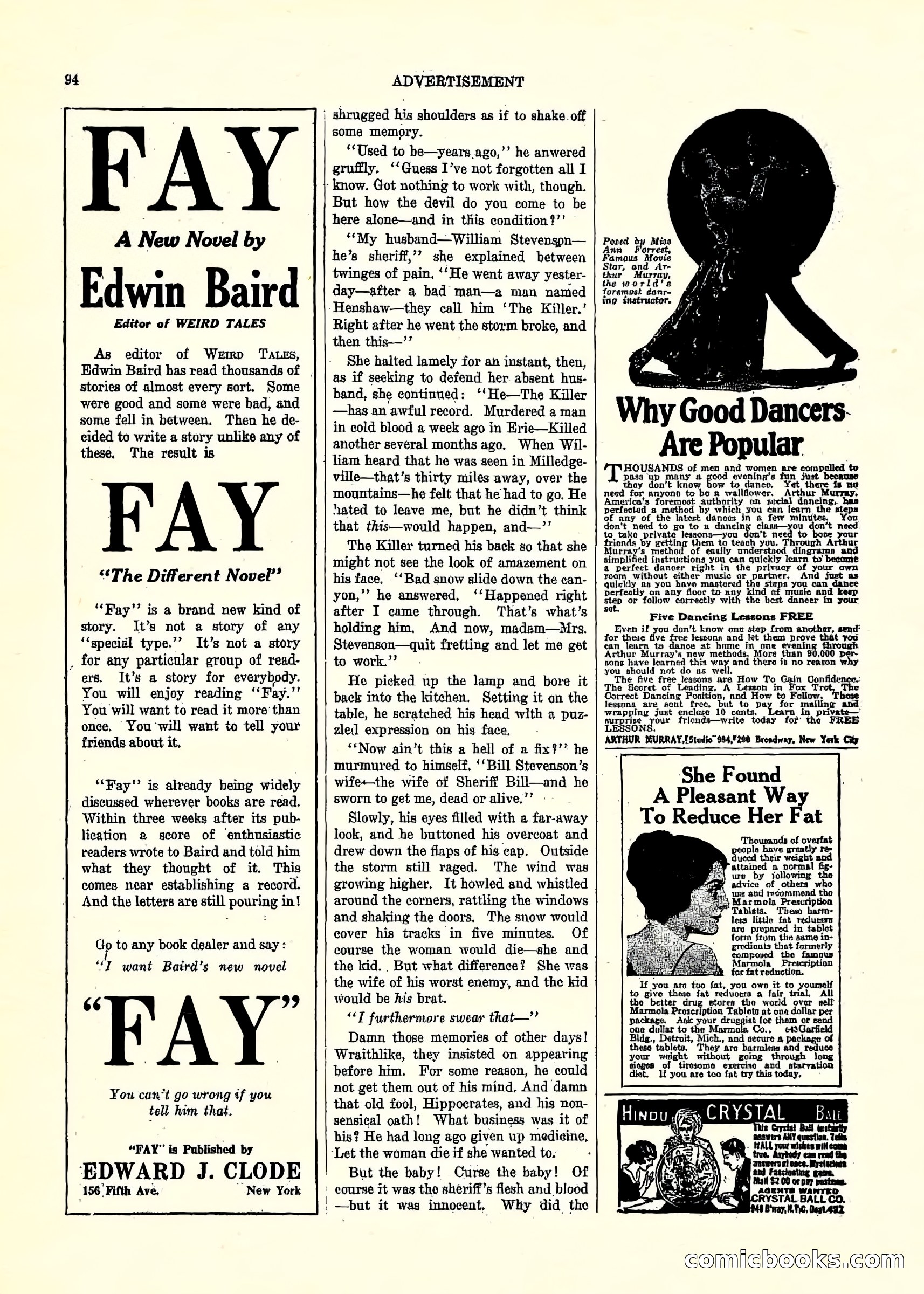 Weird Tales, Vol. 3, No. 2 — page 95 of 98