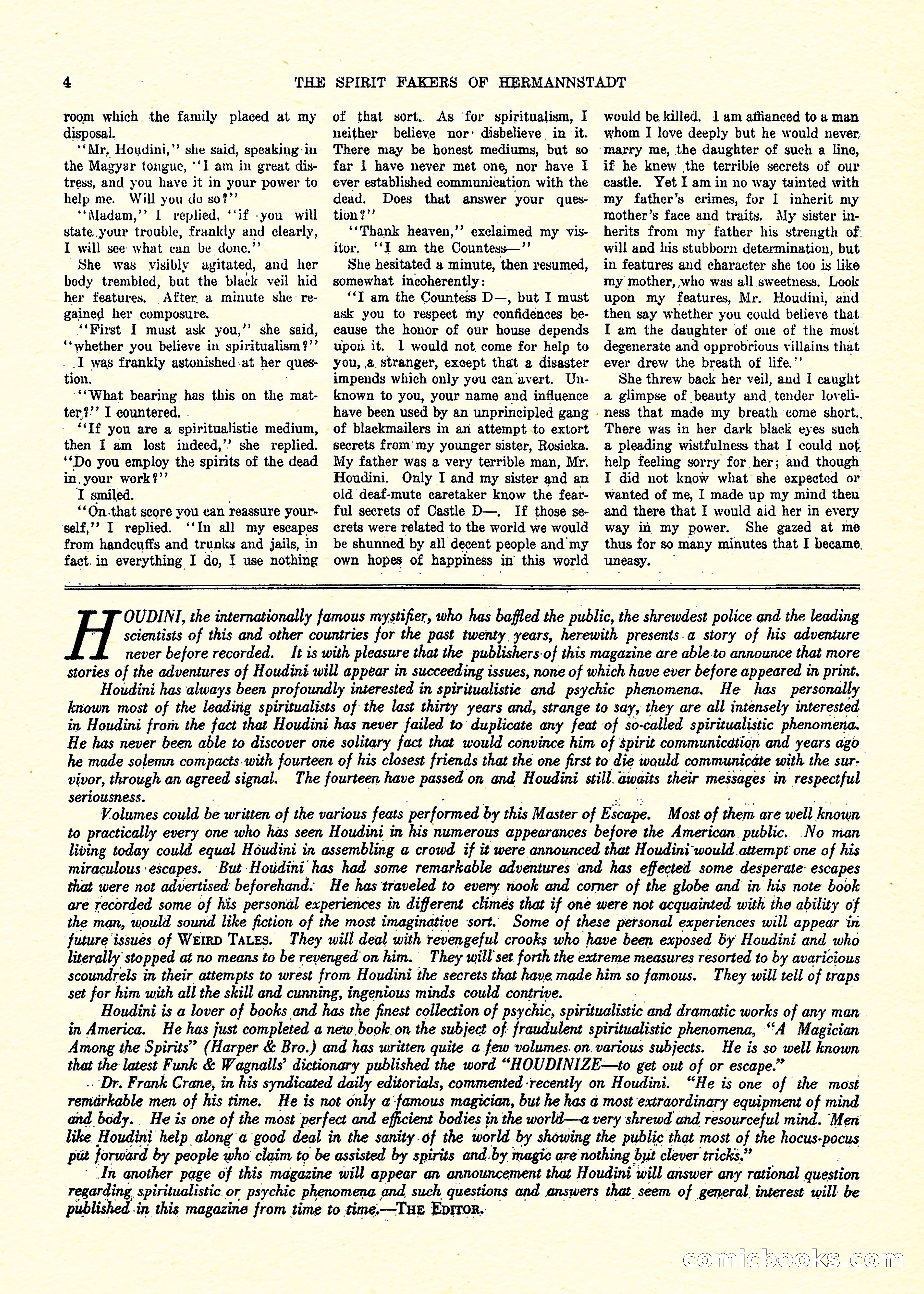 Weird Tales, Vol. 3, No. 3 — page 5 of 98