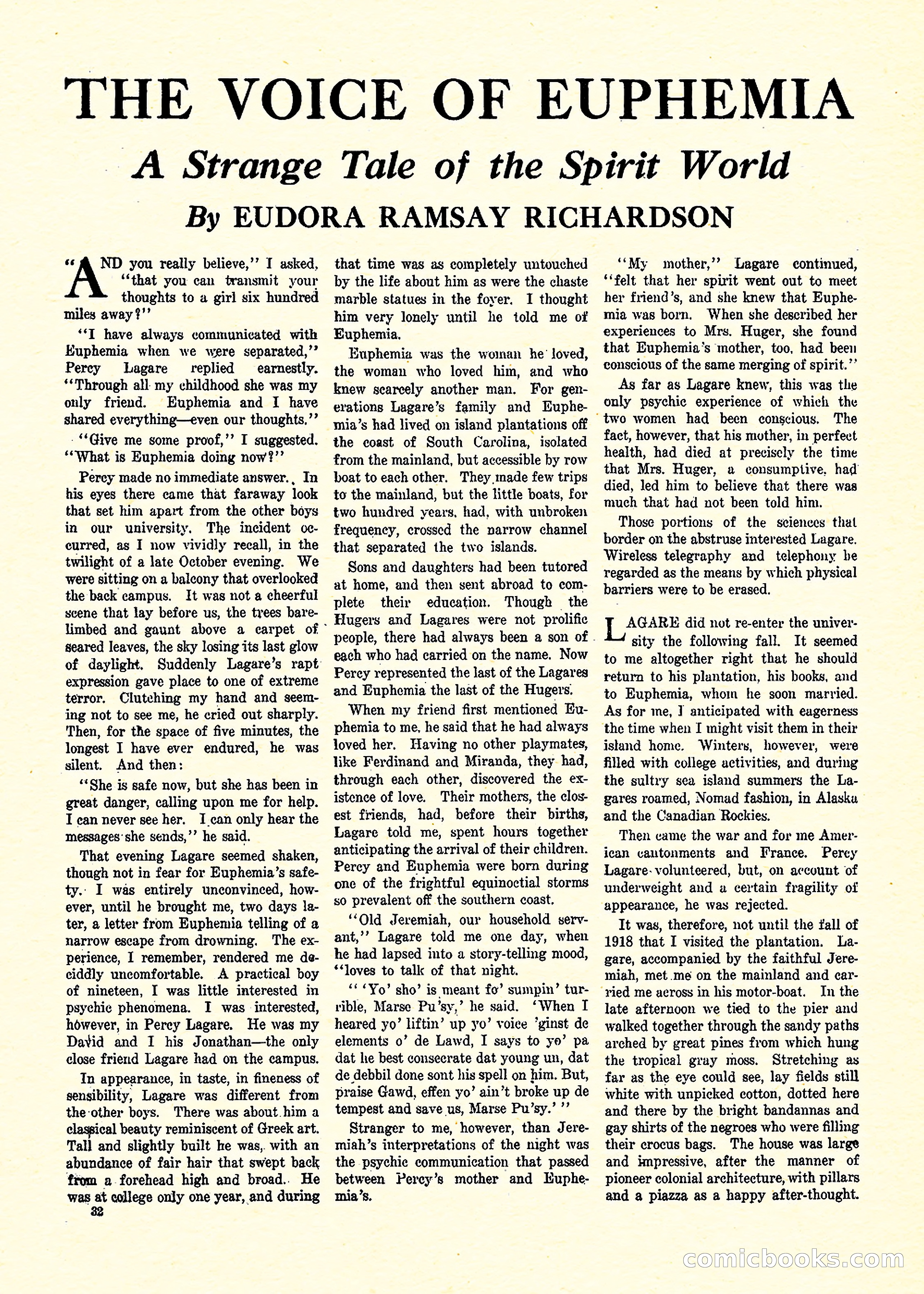 Weird Tales, Vol. 3, No. 3 — page 33 of 98