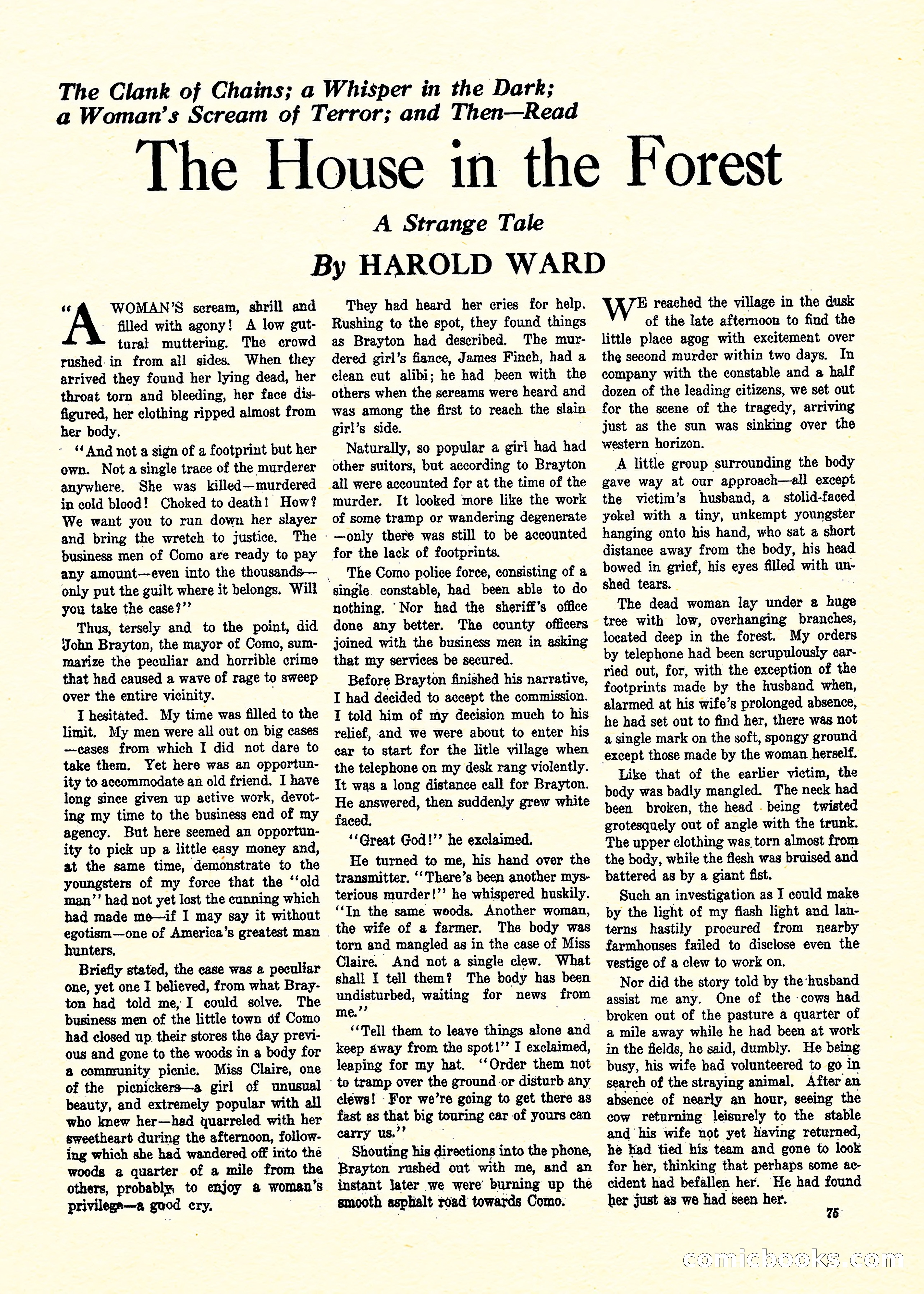 Weird Tales, Vol. 3, No. 3 — page 76 of 98