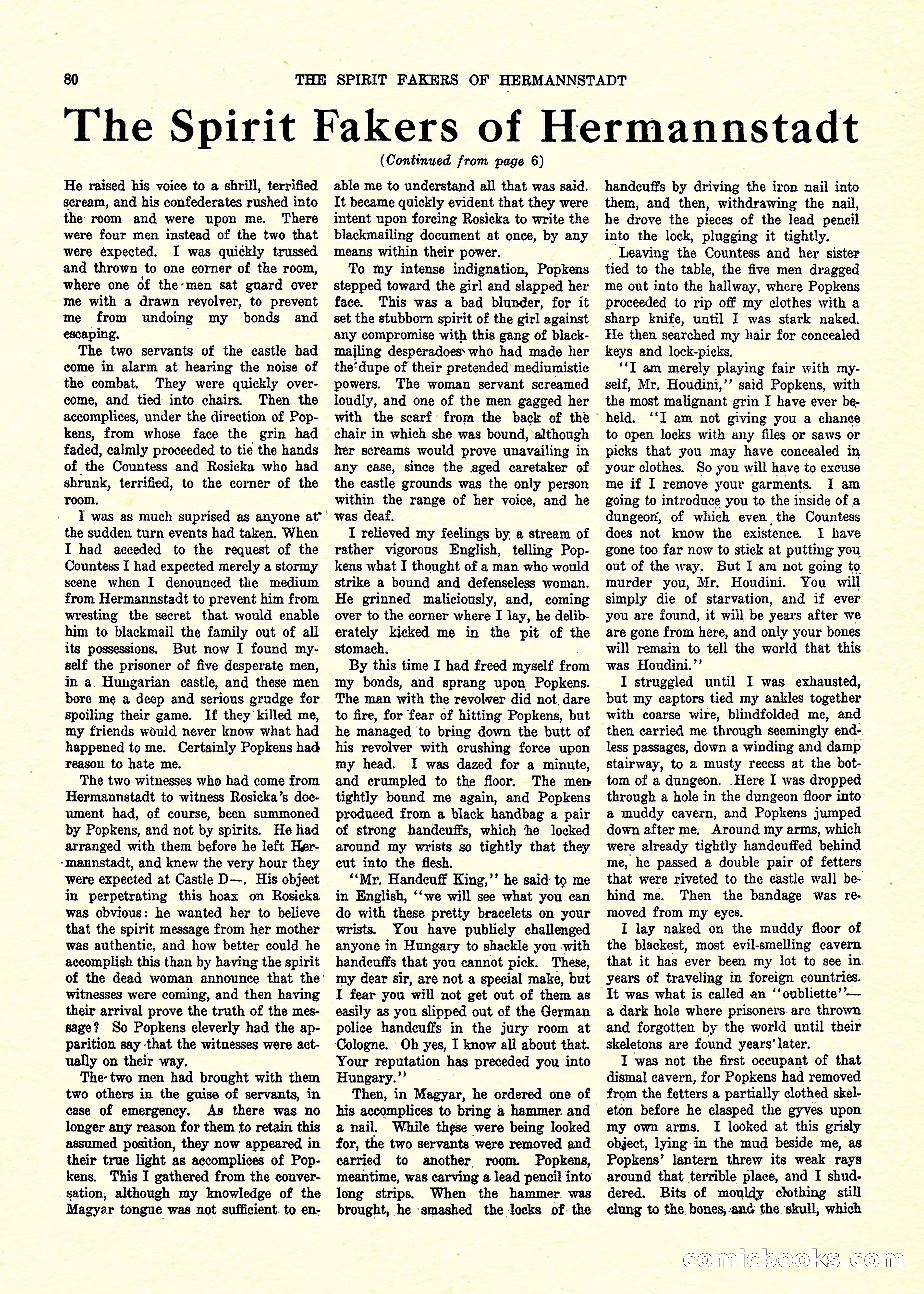 Weird Tales, Vol. 3, No. 3 — page 81 of 98