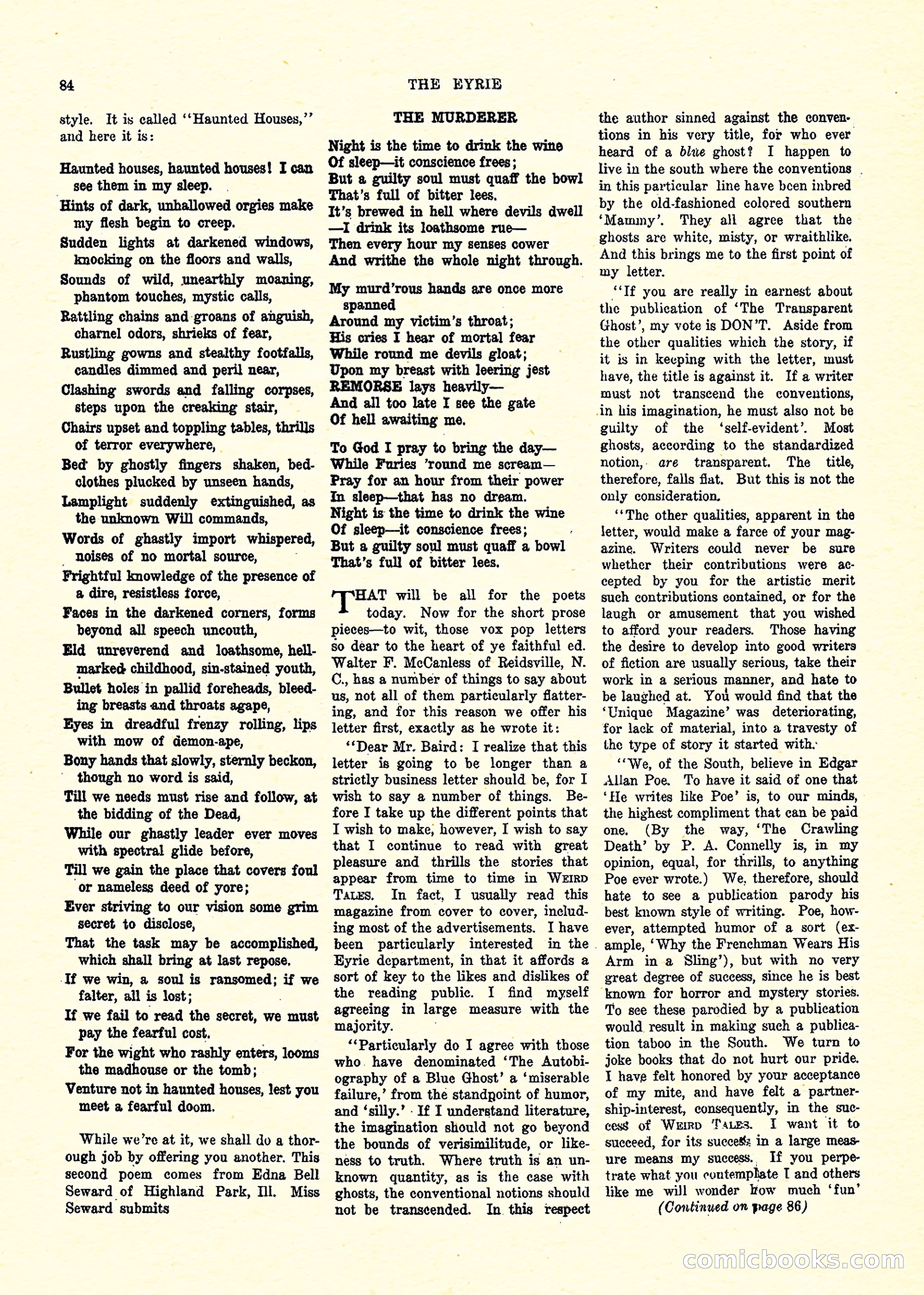 Weird Tales, Vol. 3, No. 3 — page 85 of 98
