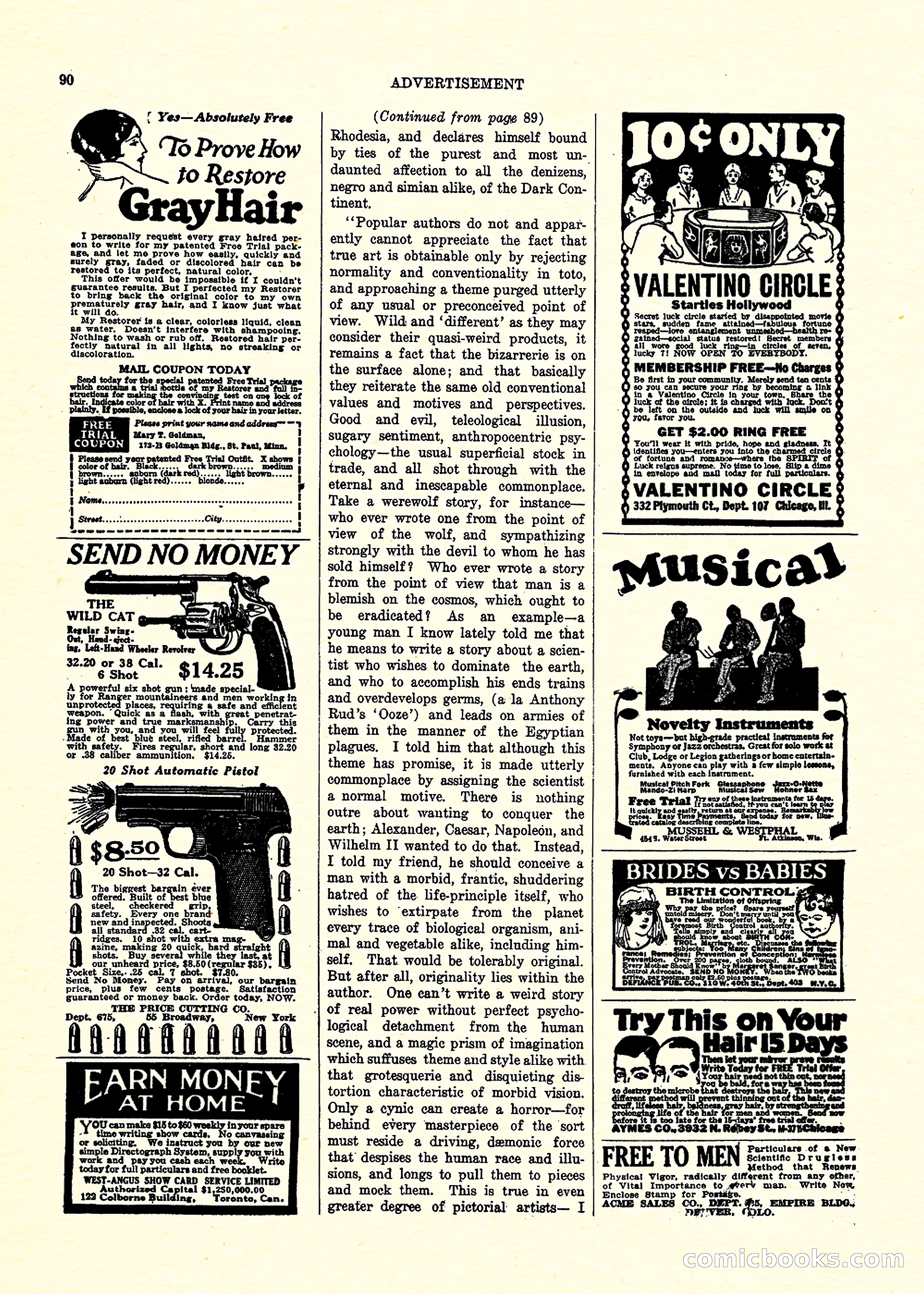 Weird Tales, Vol. 3, No. 3 — page 91 of 98