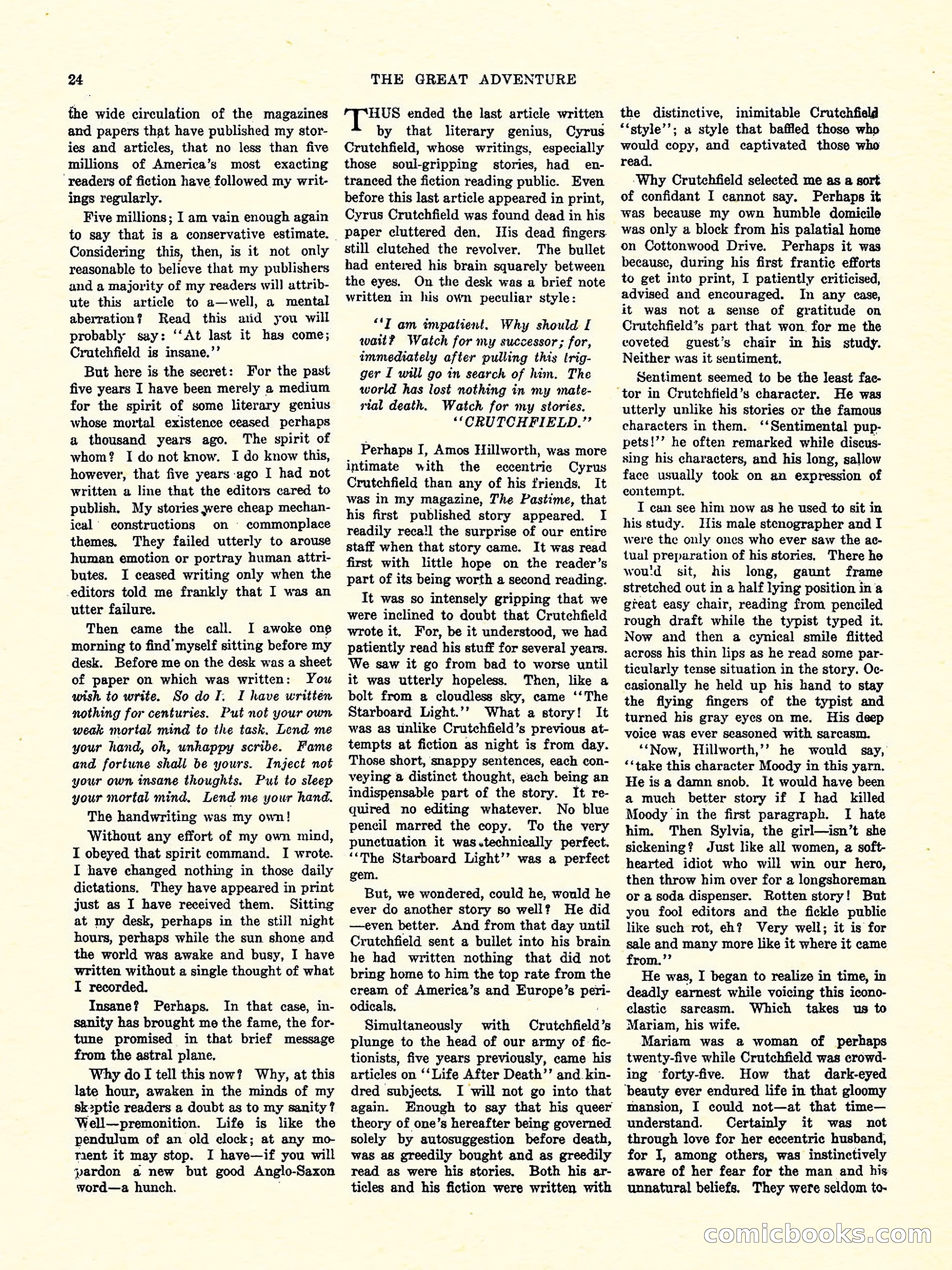 Weird Tales, Vol. 3, No. 4 — page 25 of 98