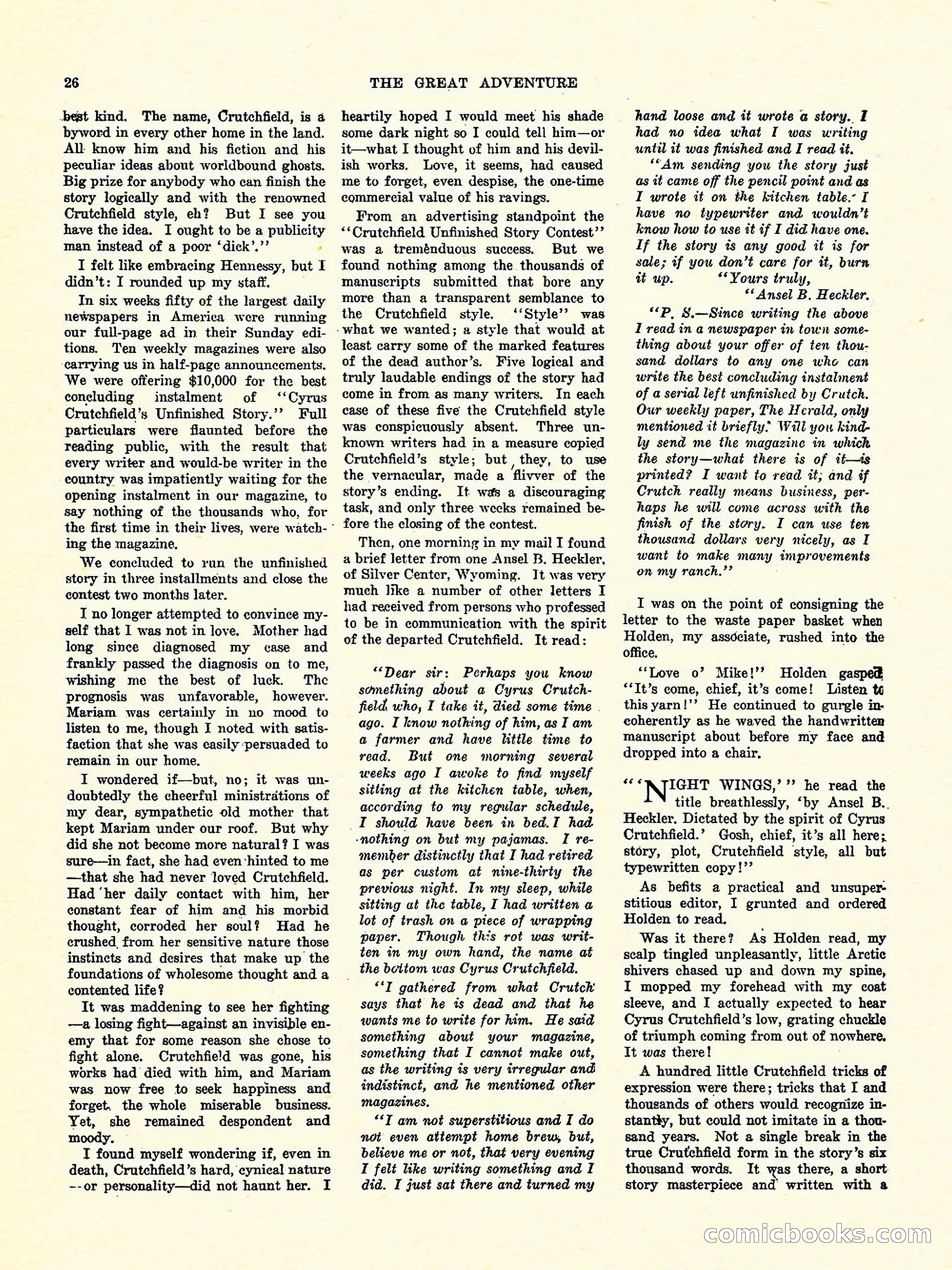 Weird Tales, Vol. 3, No. 4 — page 27 of 98