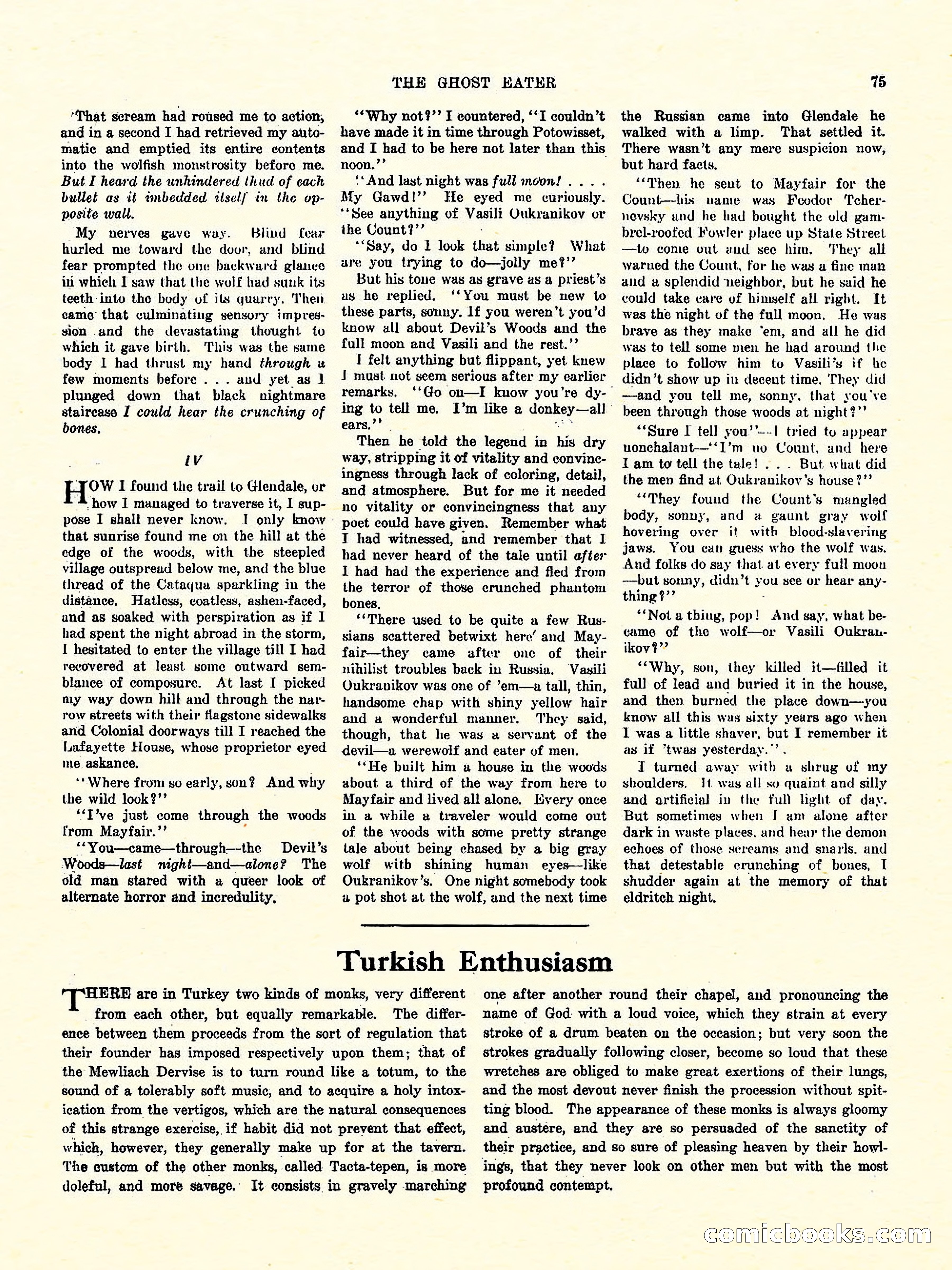 Weird Tales, Vol. 3, No. 4 — page 76 of 98
