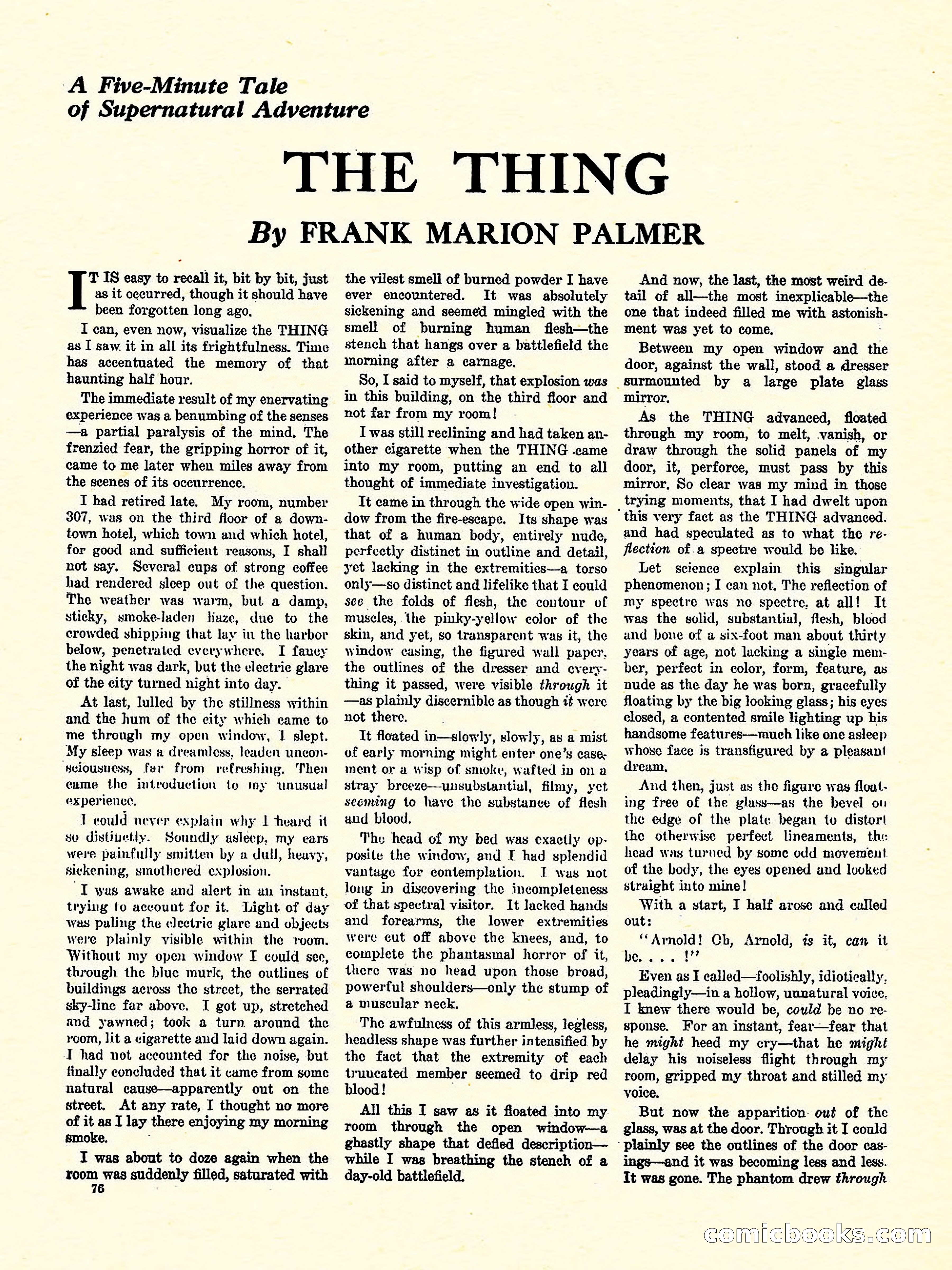 Weird Tales, Vol. 3, No. 4 — page 77 of 98