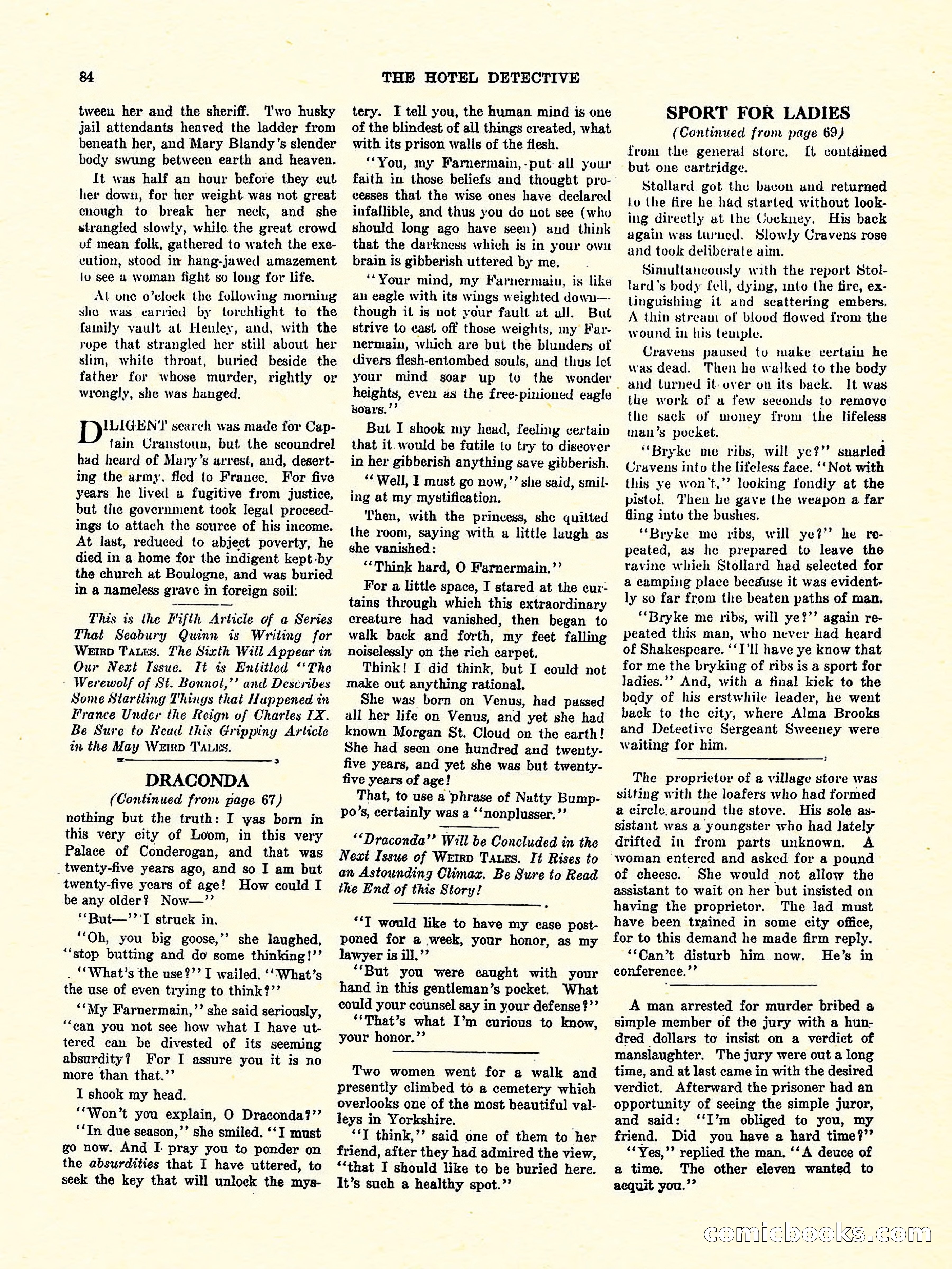 Weird Tales, Vol. 3, No. 4 — page 85 of 98