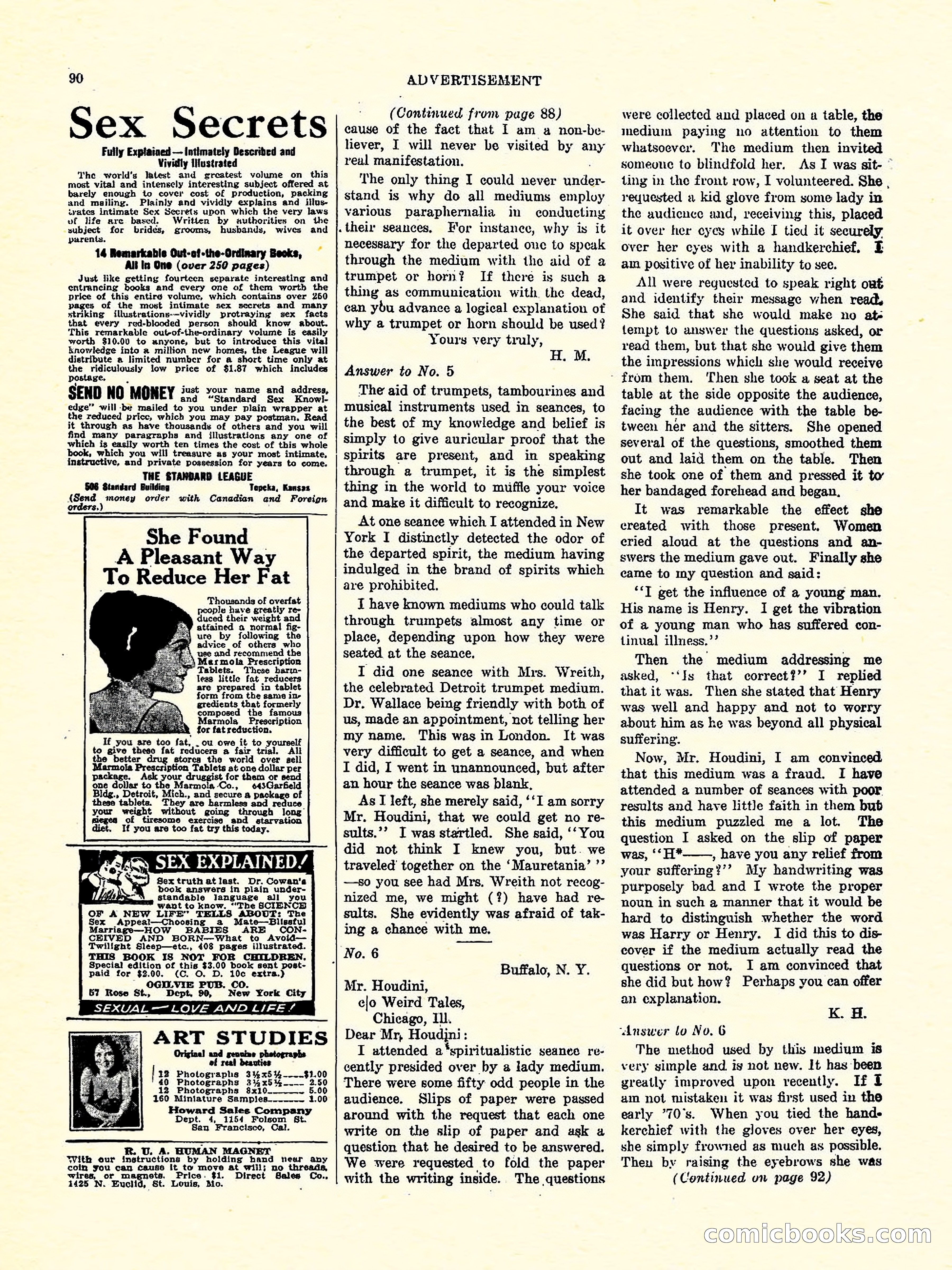 Weird Tales, Vol. 3, No. 4 — page 91 of 98