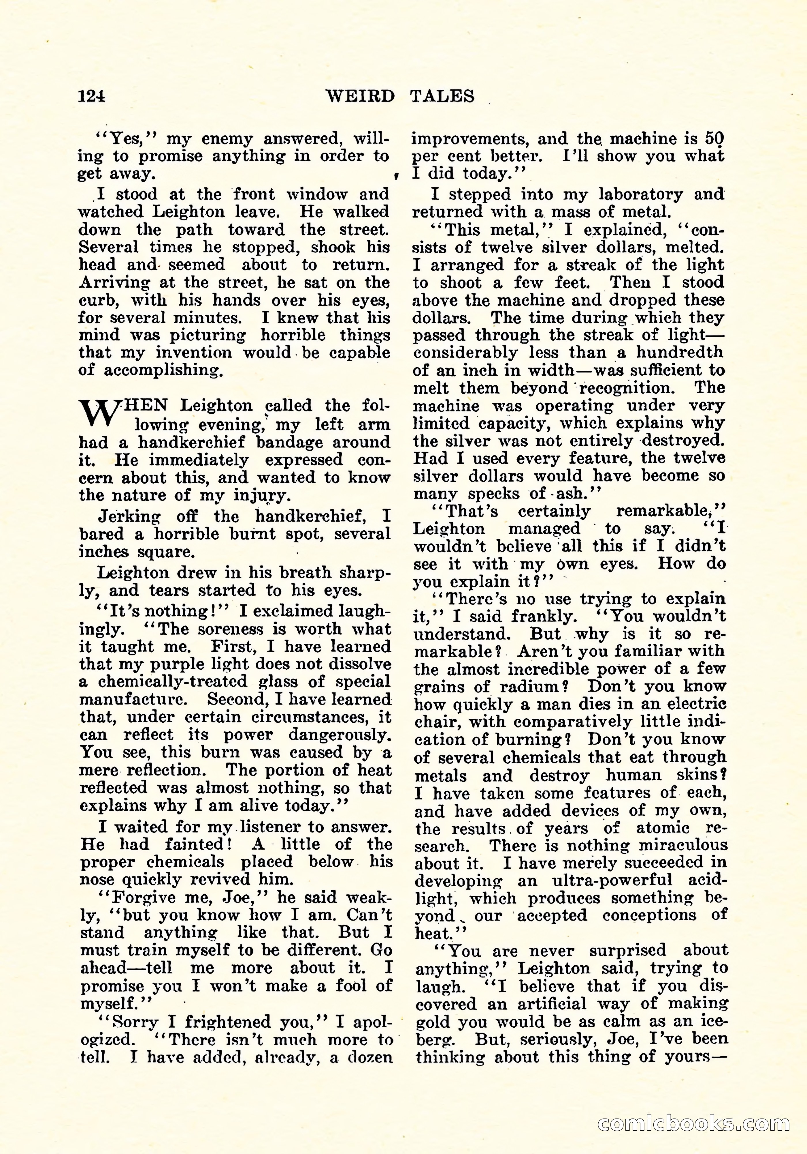 Weird Tales, Vol. 4, No. 3 — page 125 of 194