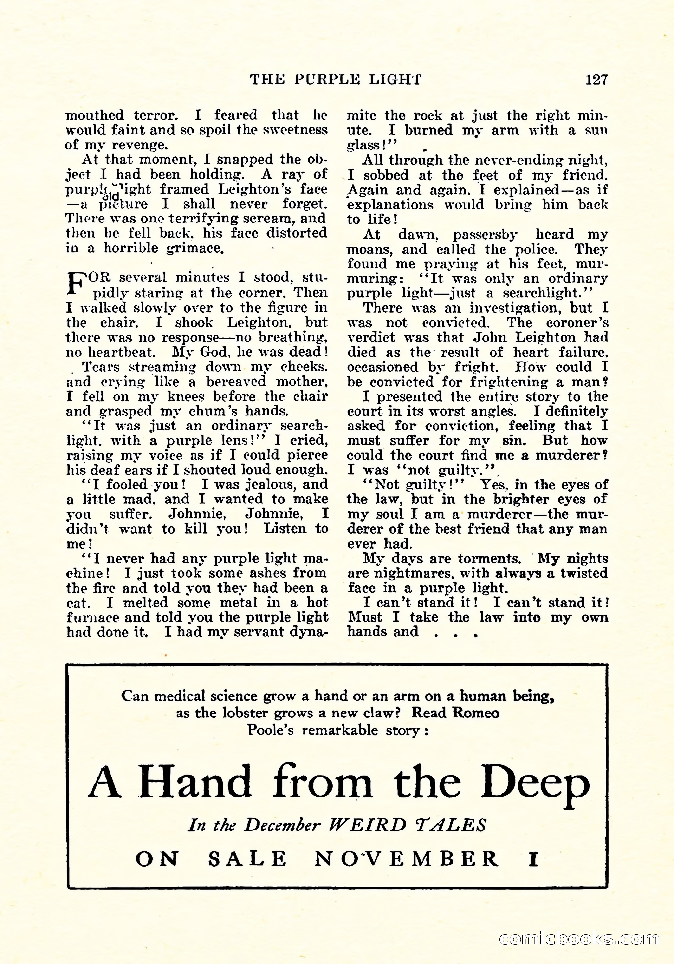Weird Tales, Vol. 4, No. 3 — page 128 of 194