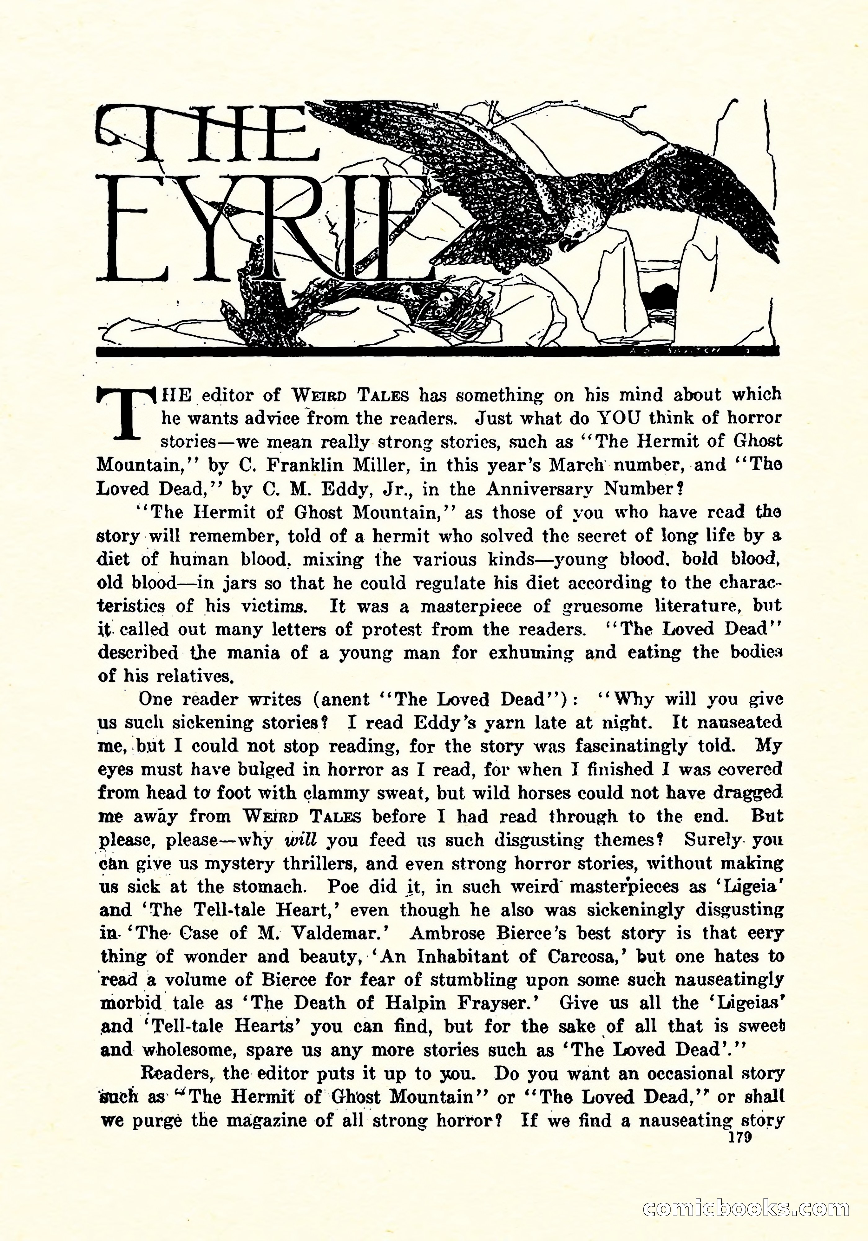 Weird Tales, Vol. 4, No. 3 — page 180 of 194