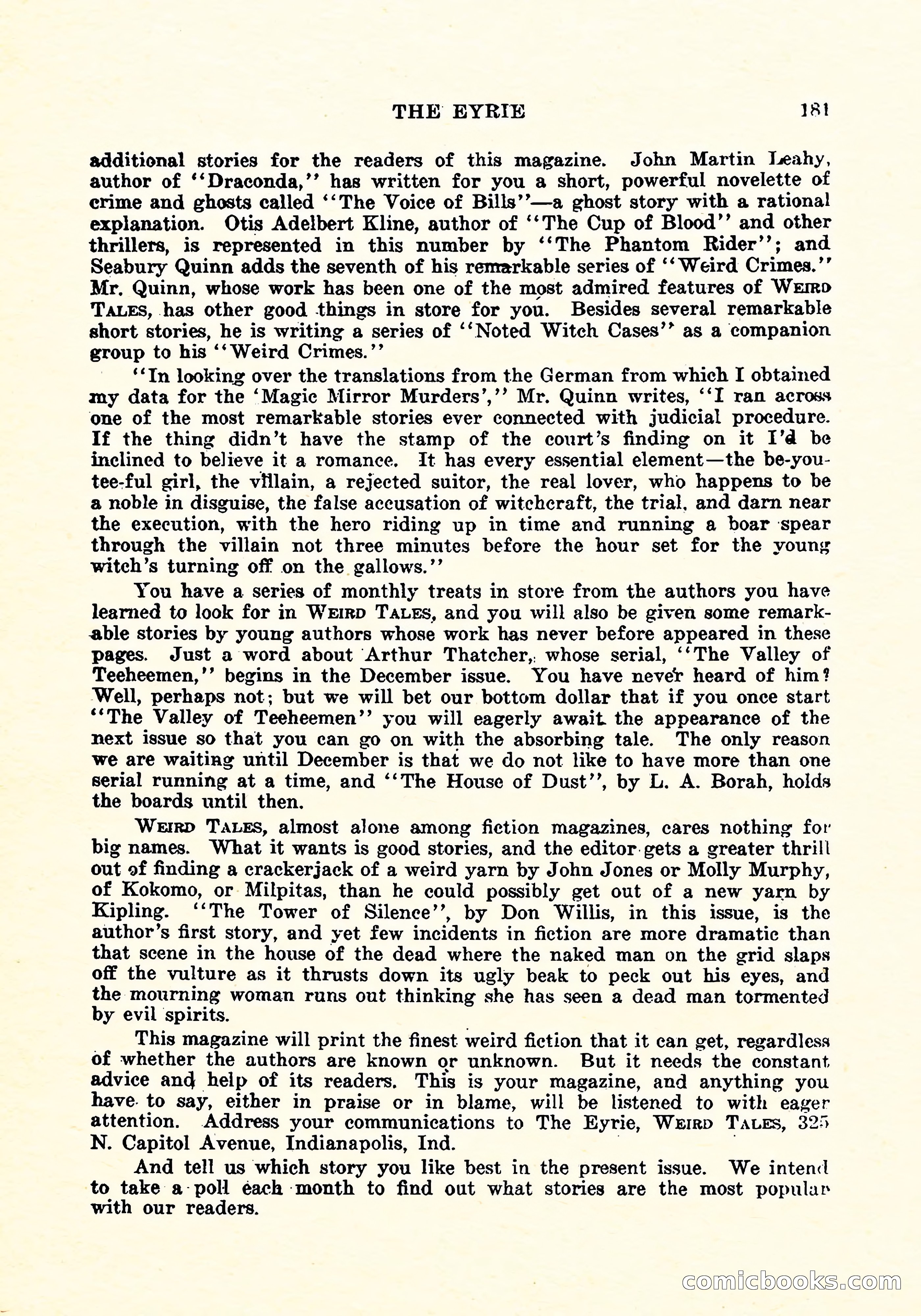 Weird Tales, Vol. 4, No. 3 — page 182 of 194