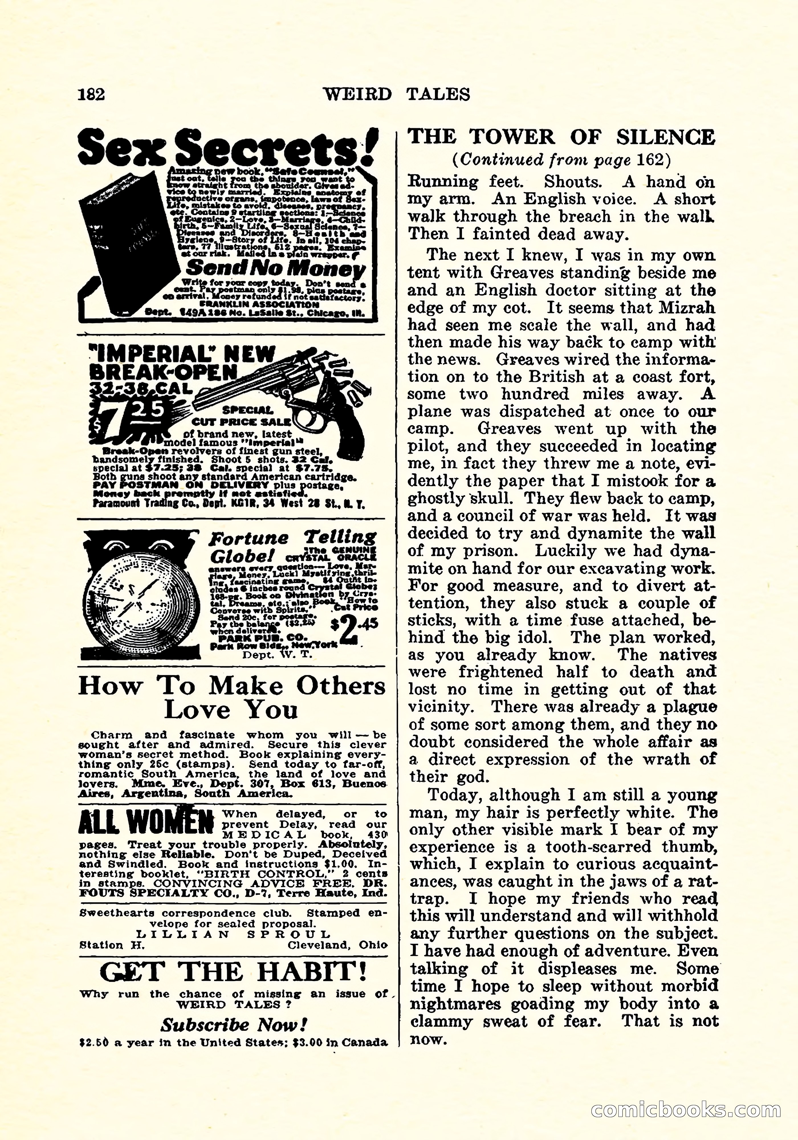 Weird Tales, Vol. 4, No. 3 — page 183 of 194
