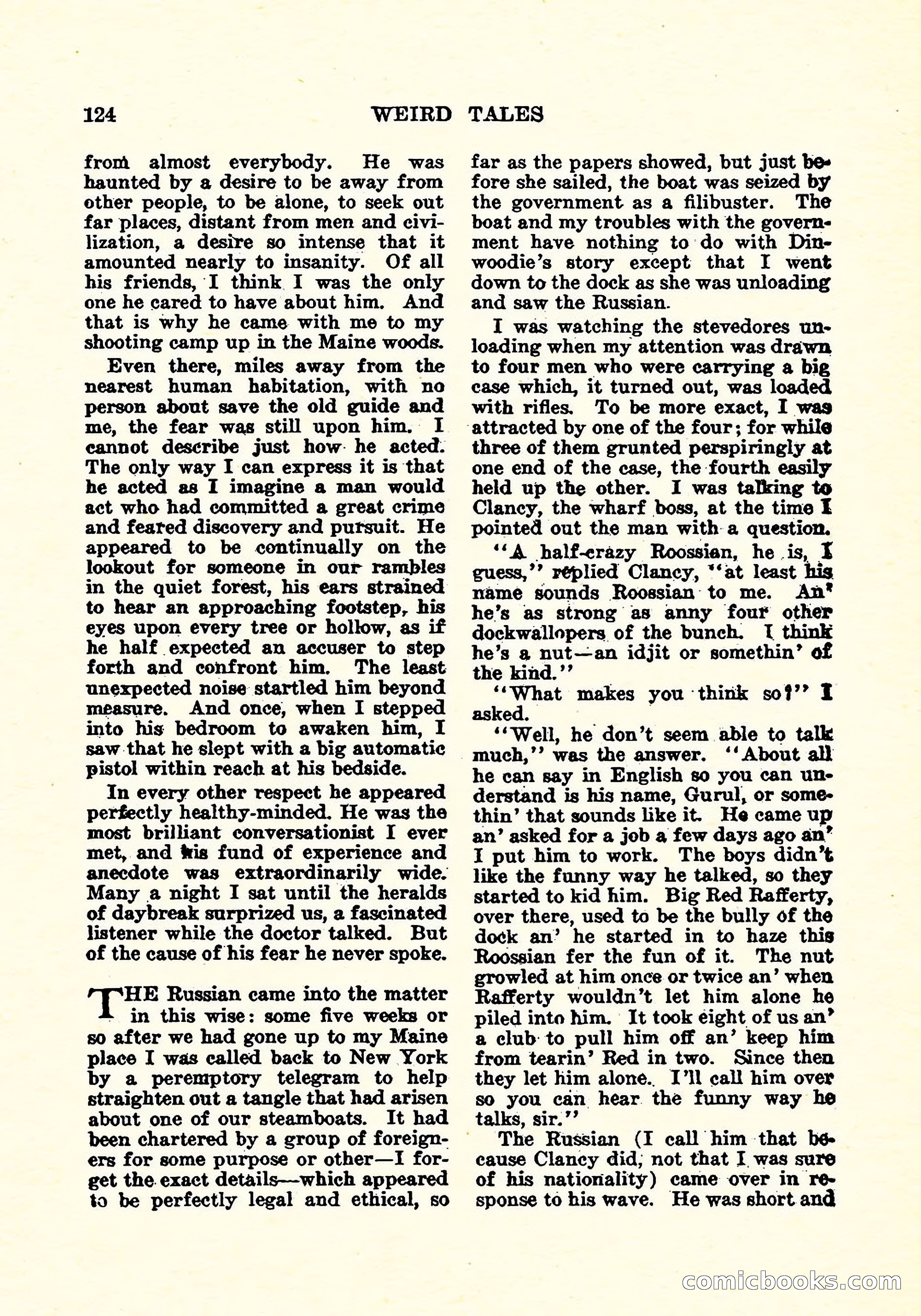 Weird Tales, Vol. 4, No. 4 — page 125 of 194