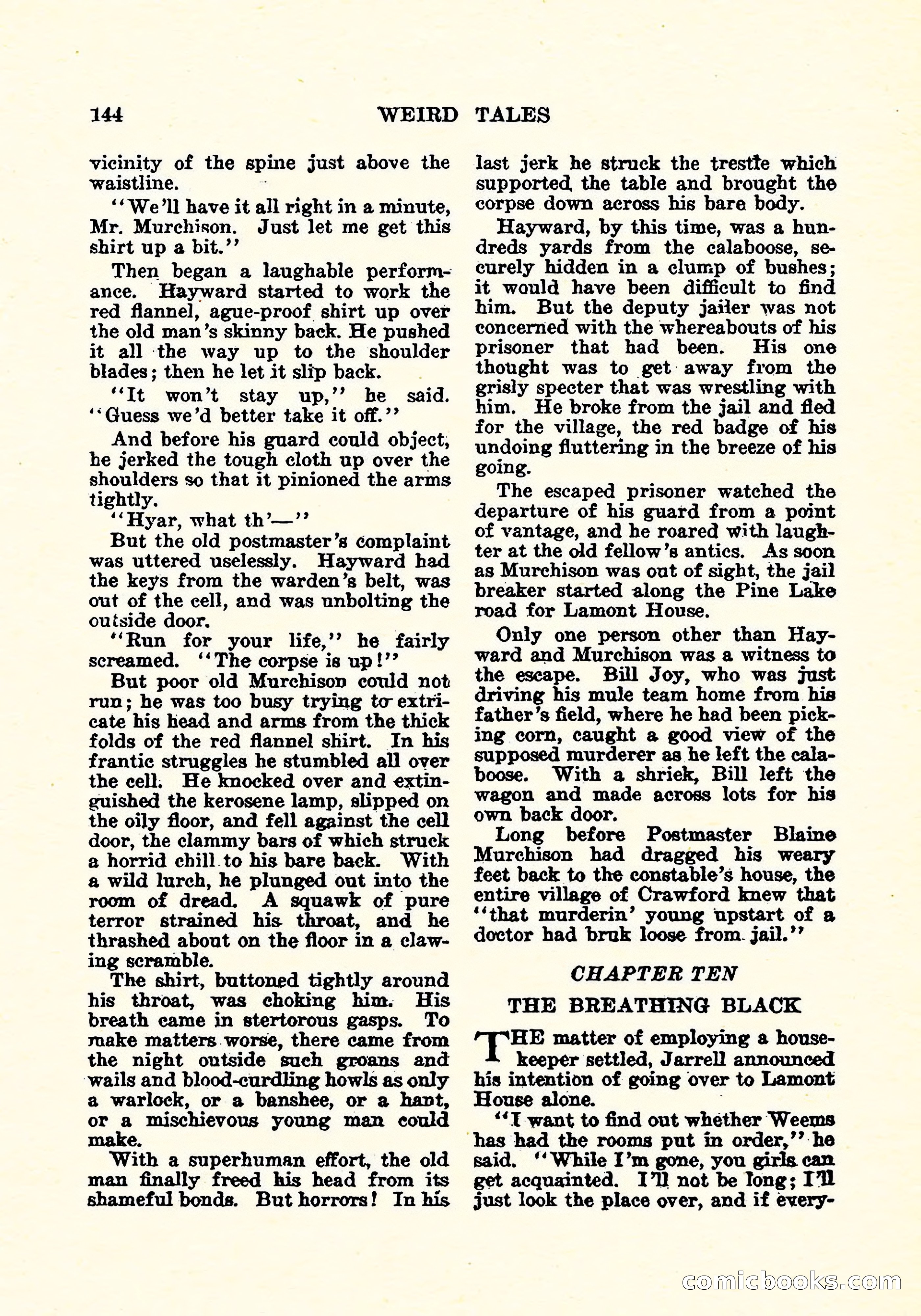 Weird Tales, Vol. 4, No. 4 — page 145 of 194