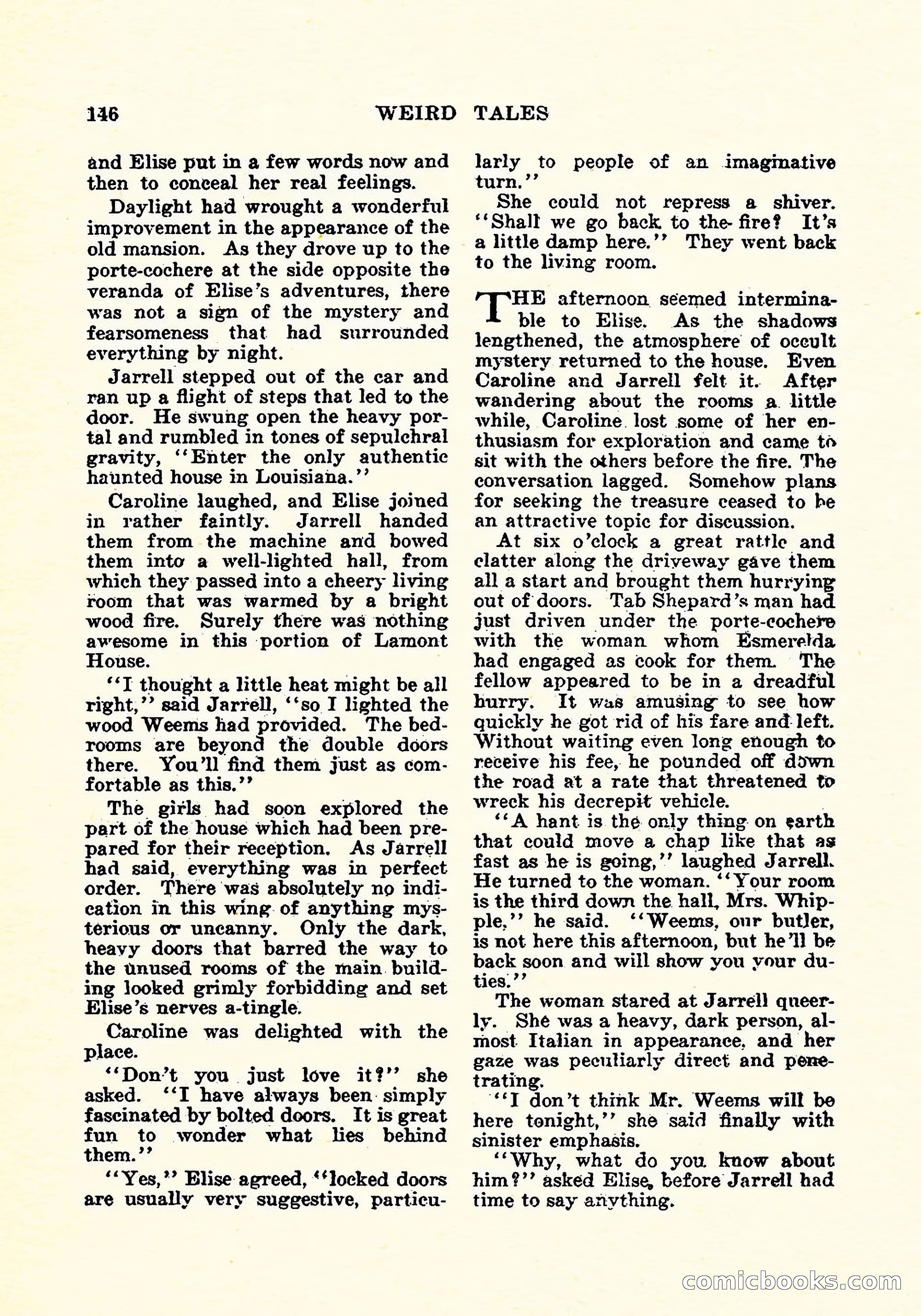 Weird Tales, Vol. 4, No. 4 — page 147 of 194