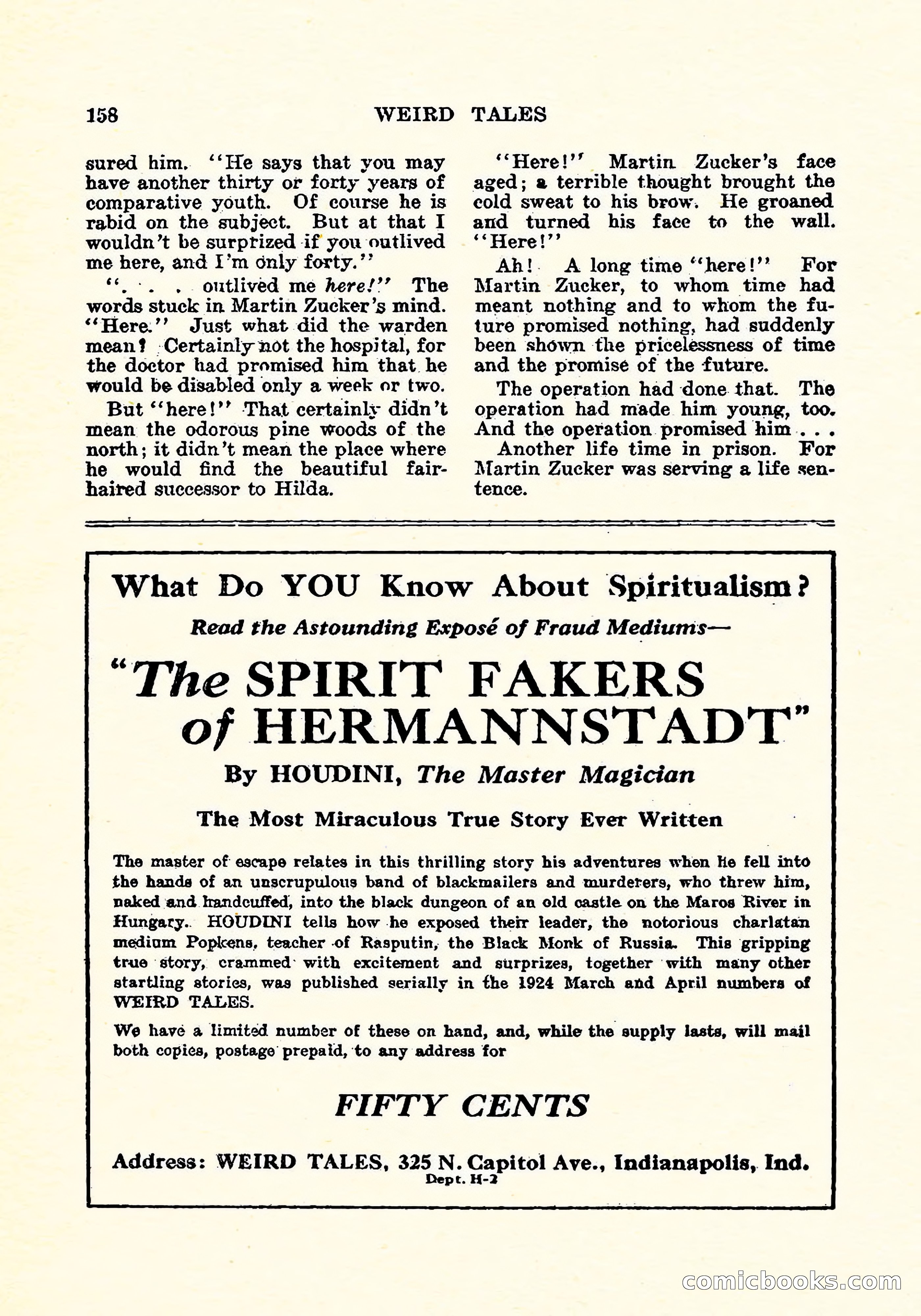 Weird Tales, Vol. 4, No. 4 — page 159 of 194