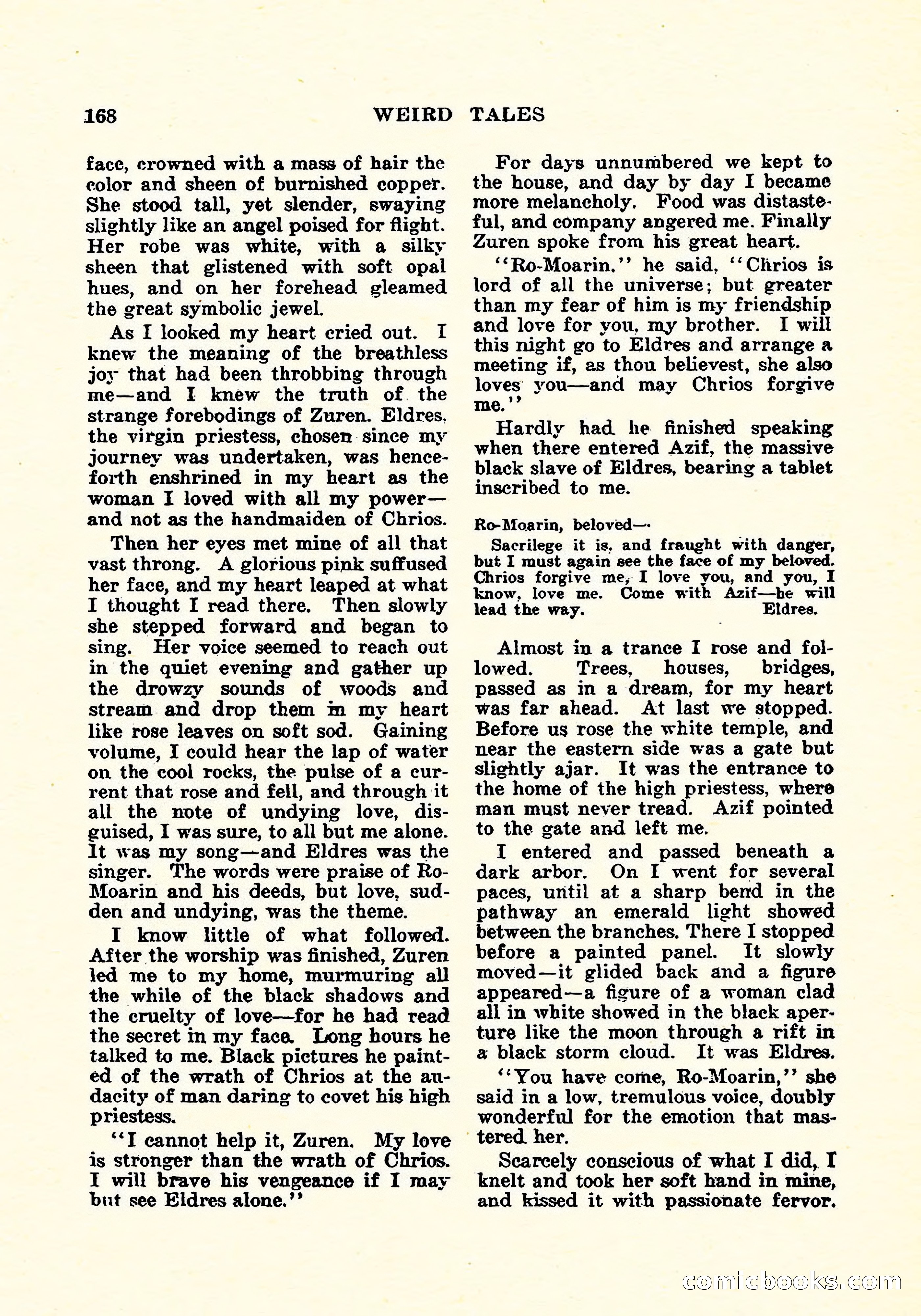 Weird Tales, Vol. 4, No. 4 — page 169 of 194