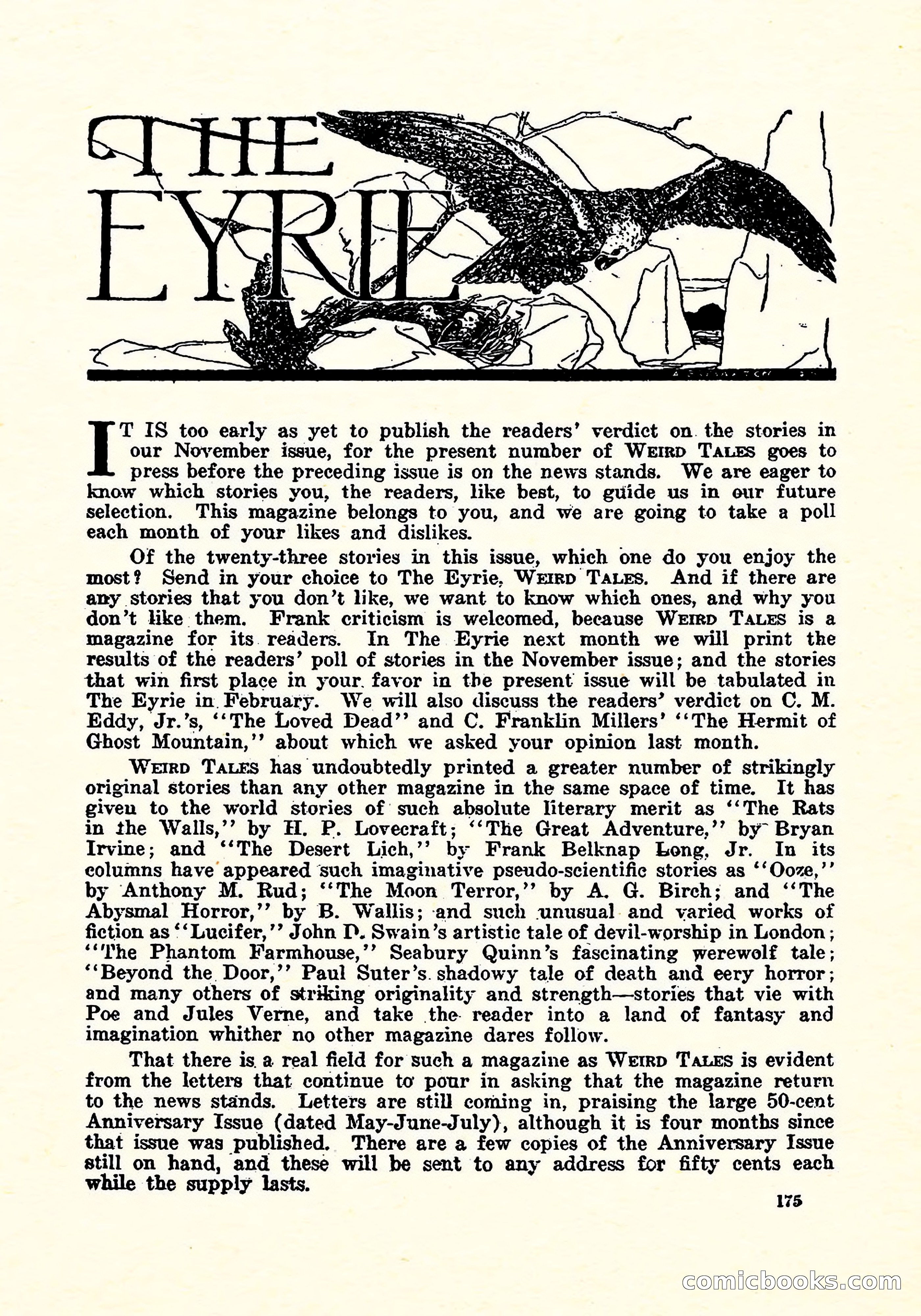 Weird Tales, Vol. 4, No. 4 — page 176 of 194