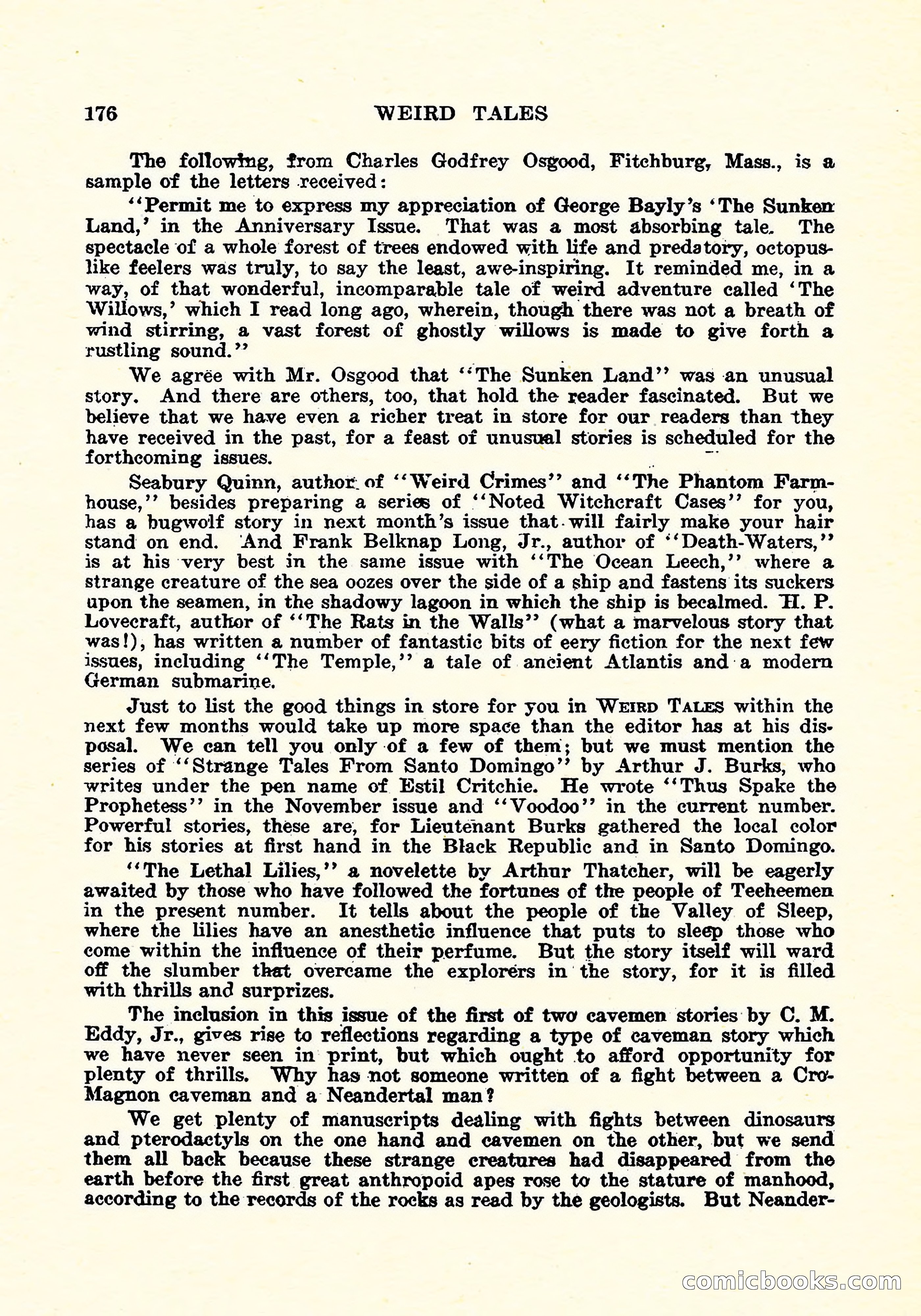 Weird Tales, Vol. 4, No. 4 — page 177 of 194