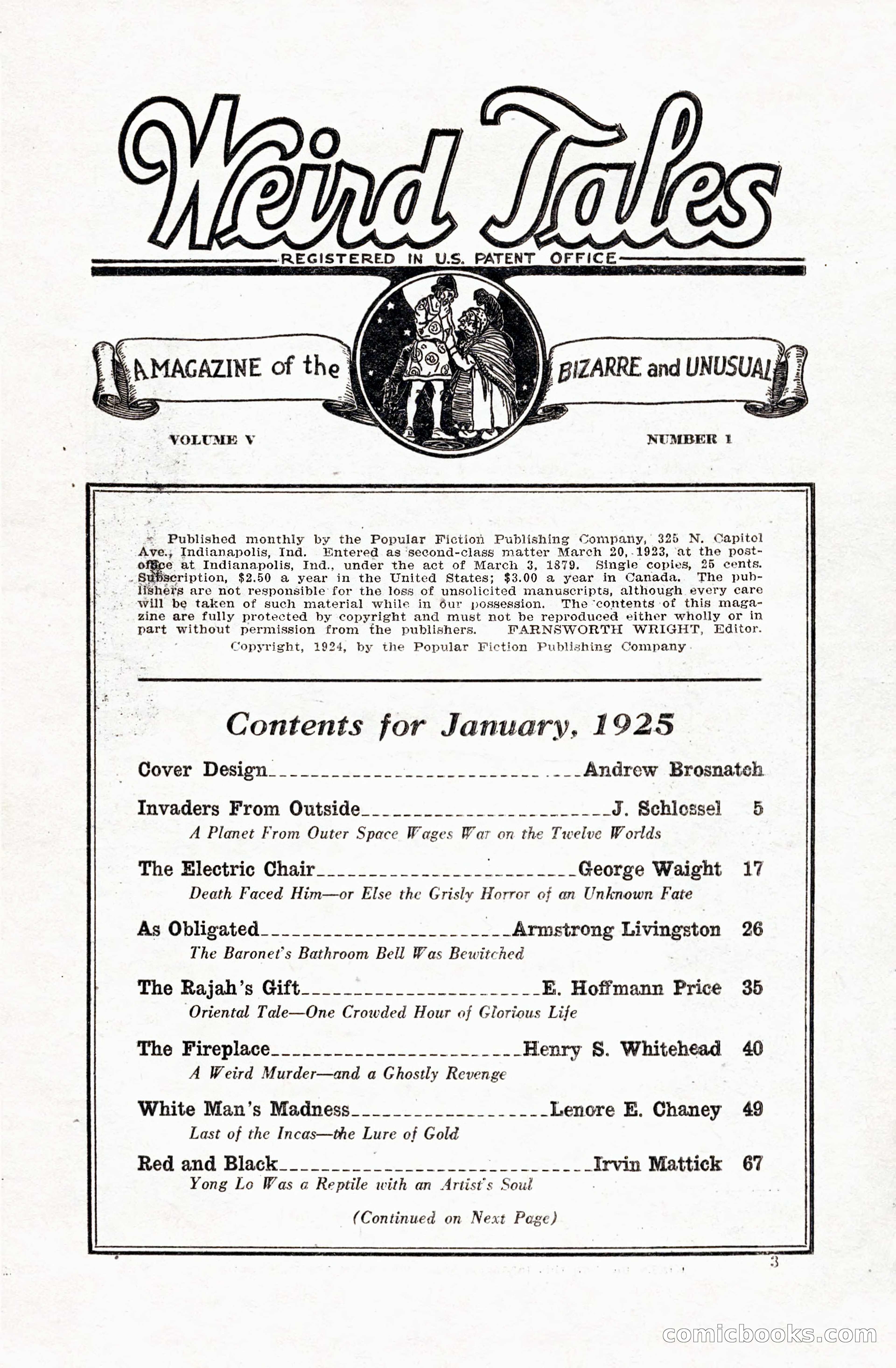Weird Tales, Vol. 5 No. 1 — page 4 of 195