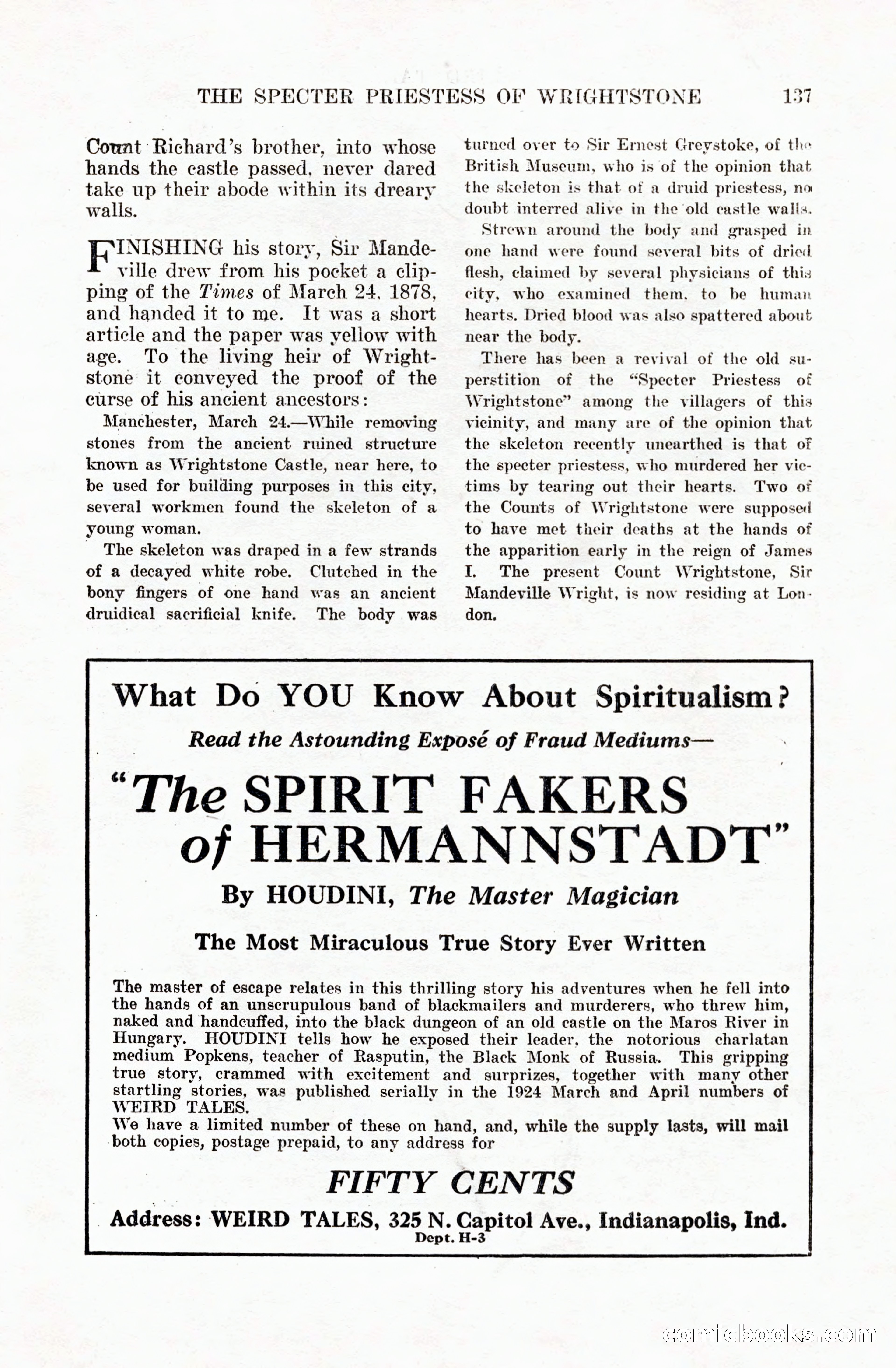 Weird Tales, Vol. 5 No. 1 — page 138 of 195