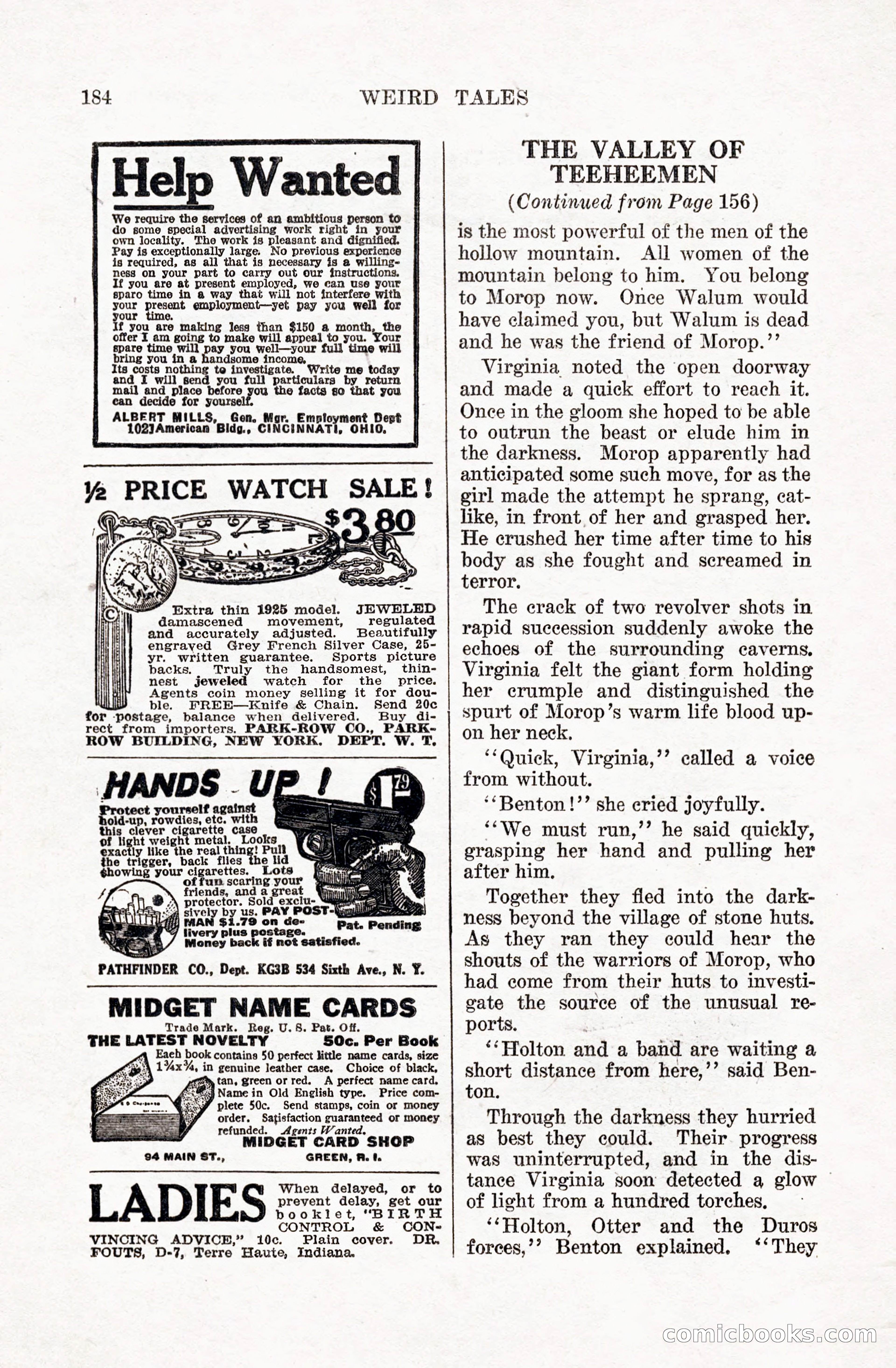 Weird Tales, Vol. 5 No. 1 — page 185 of 195